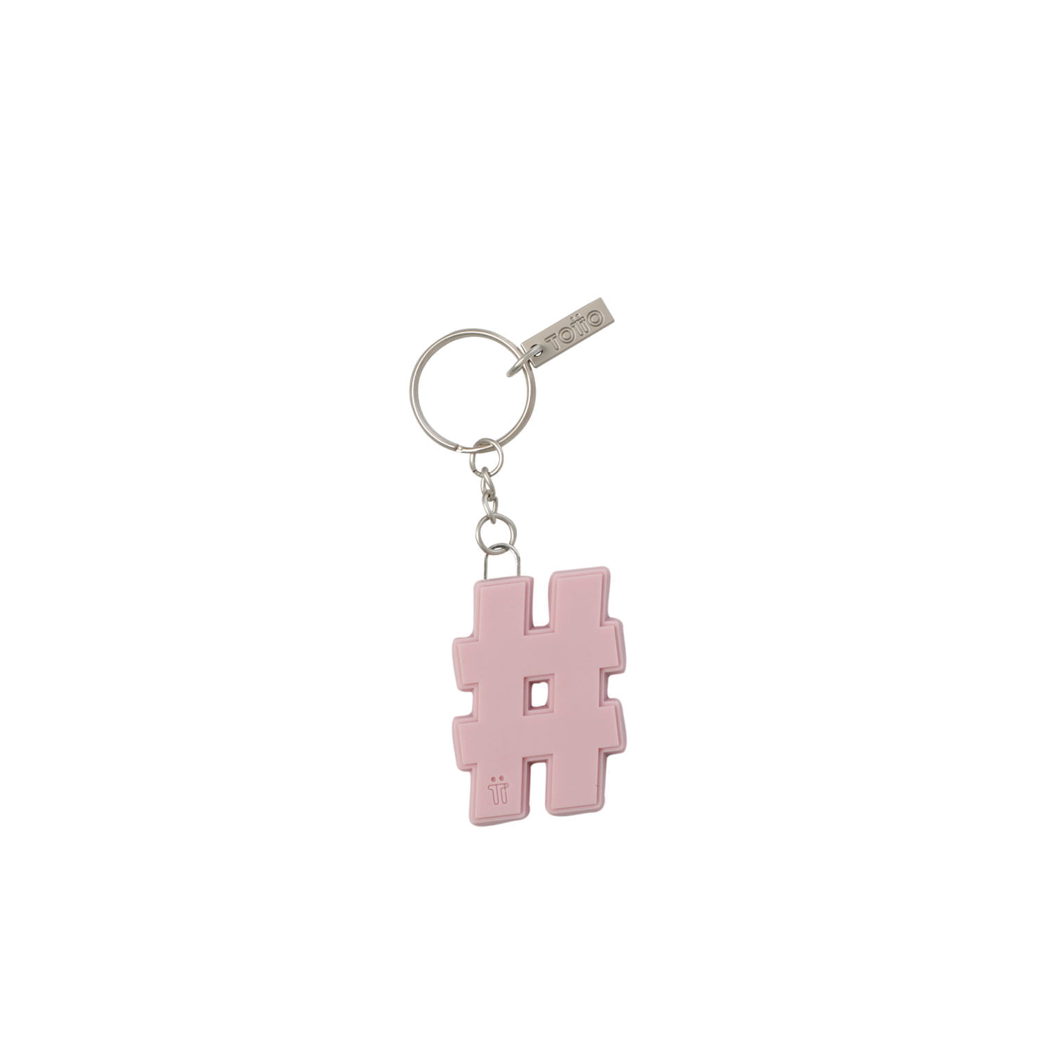 Llavero de Goma Abc color Rosado
