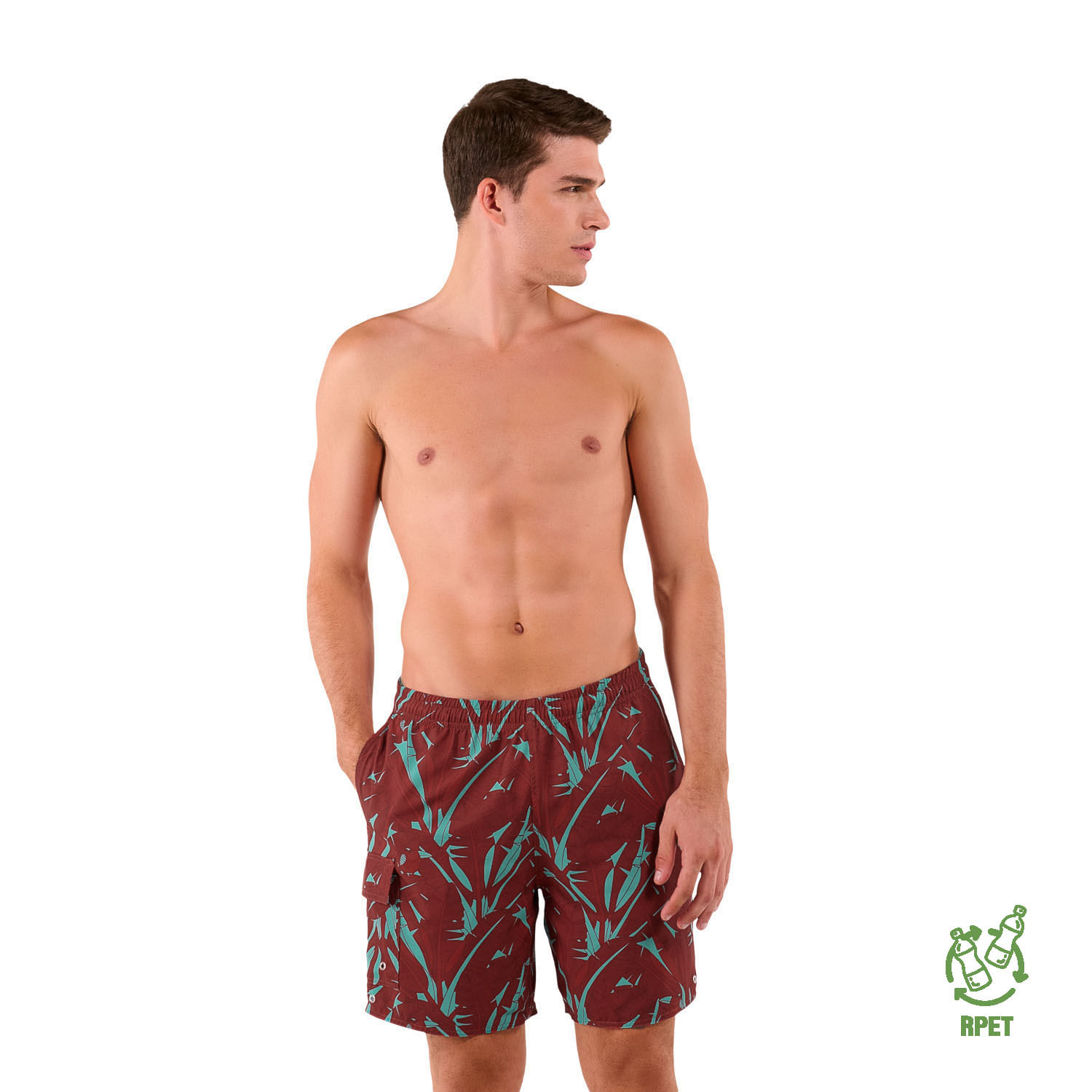 Pantalón Estampada Filipinas Hombre Roja