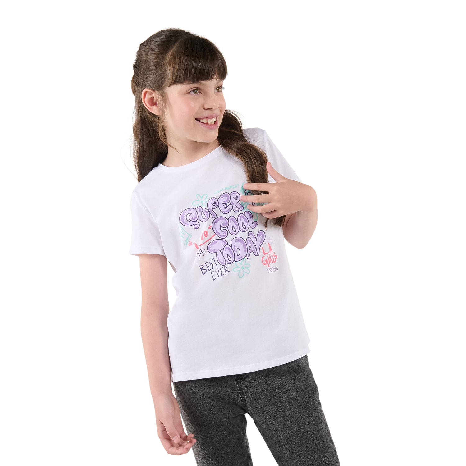 Camiseta para Niña Salak 1 Blanca