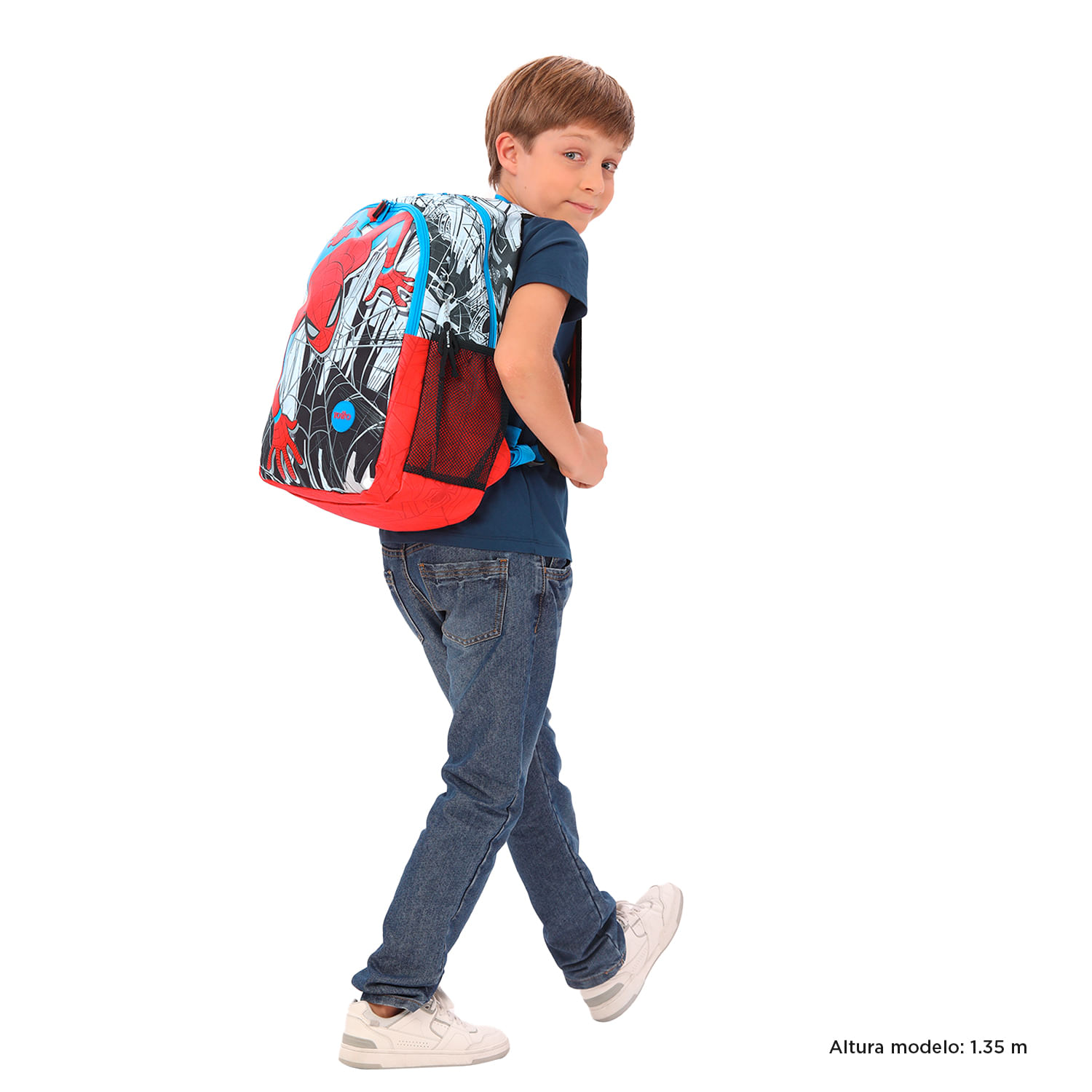 Morral para Niño Spiderman City Grande Blanco