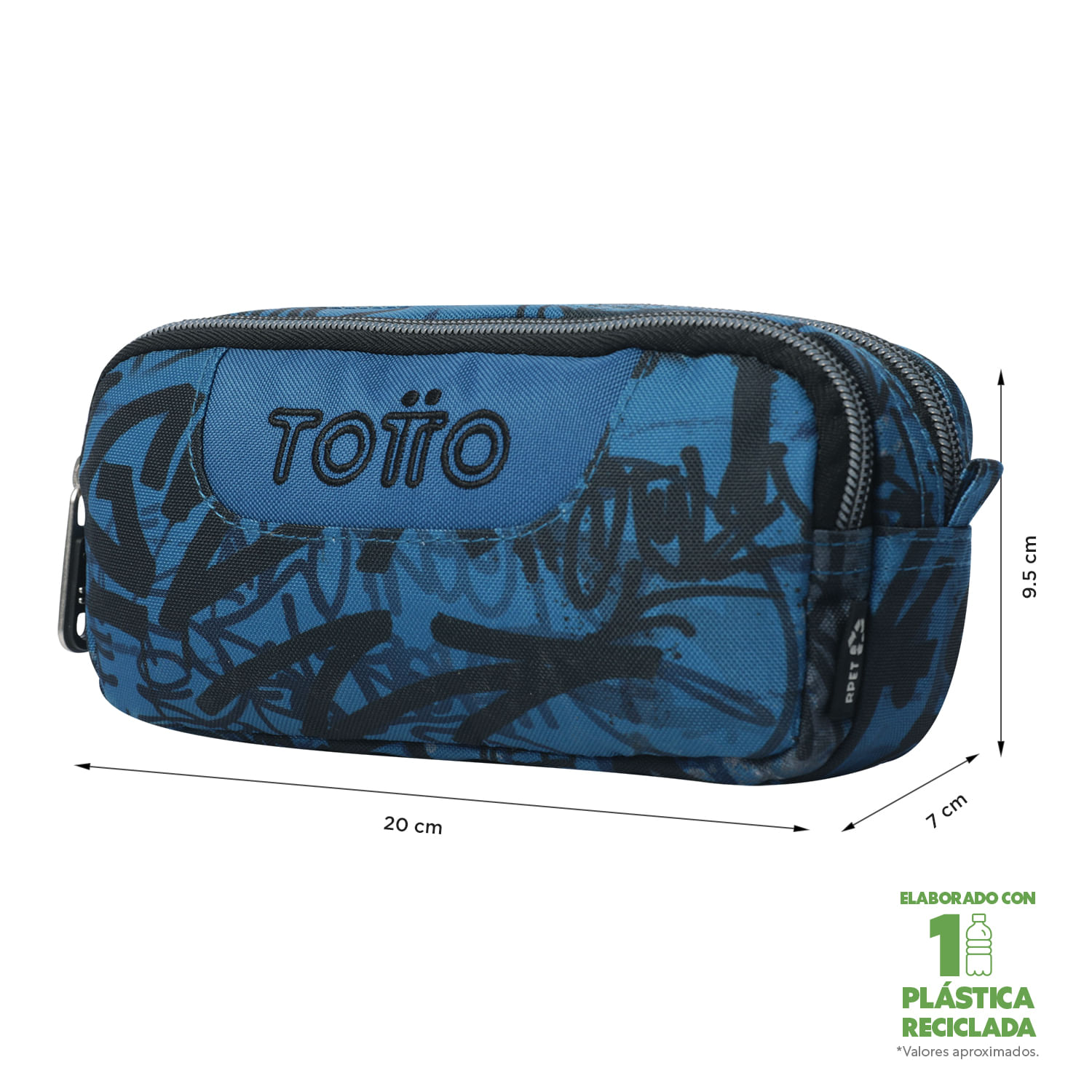 Cartuchera Multiuso Sobre Azul Hombre
