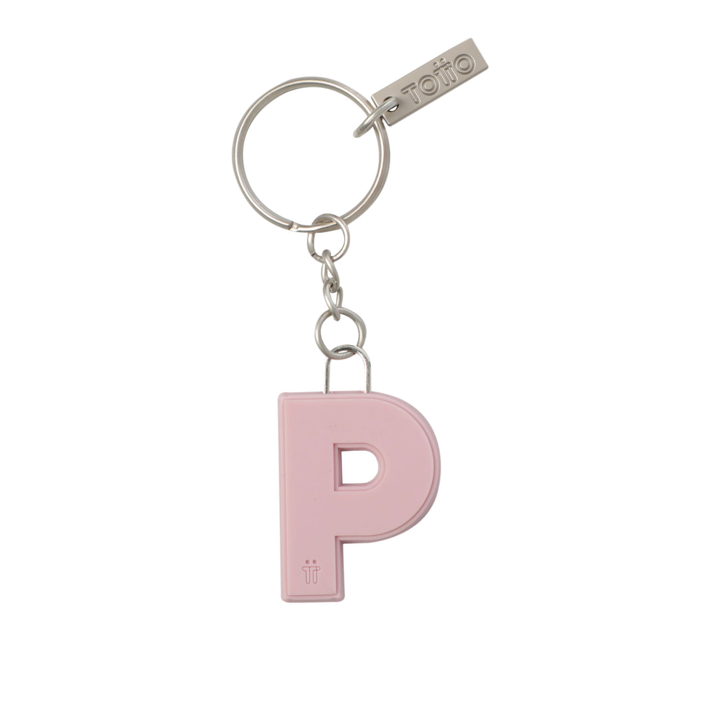 Llavero de Goma Abc color Rosado