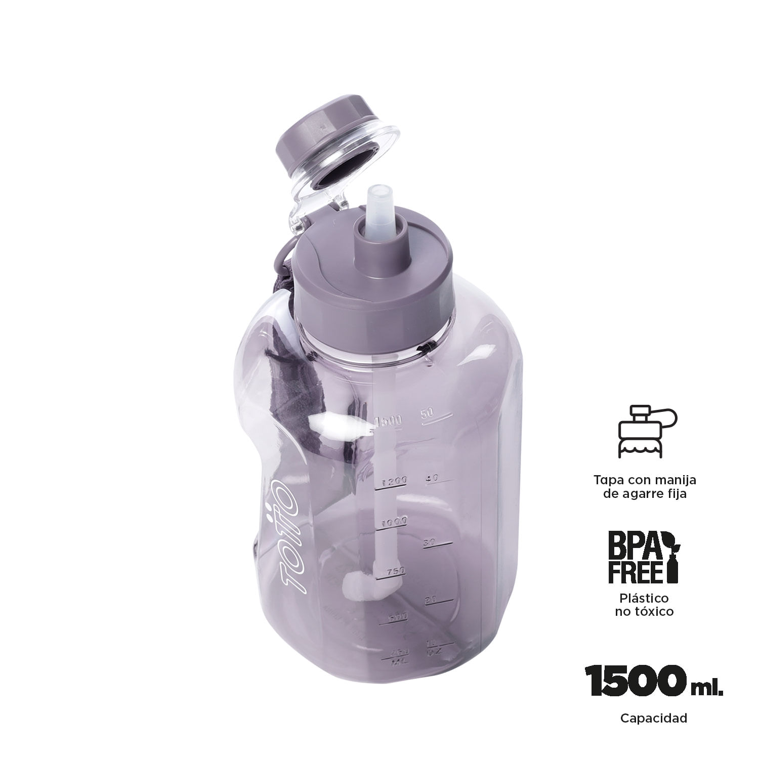 Botilito Plástico Home Grande Morado