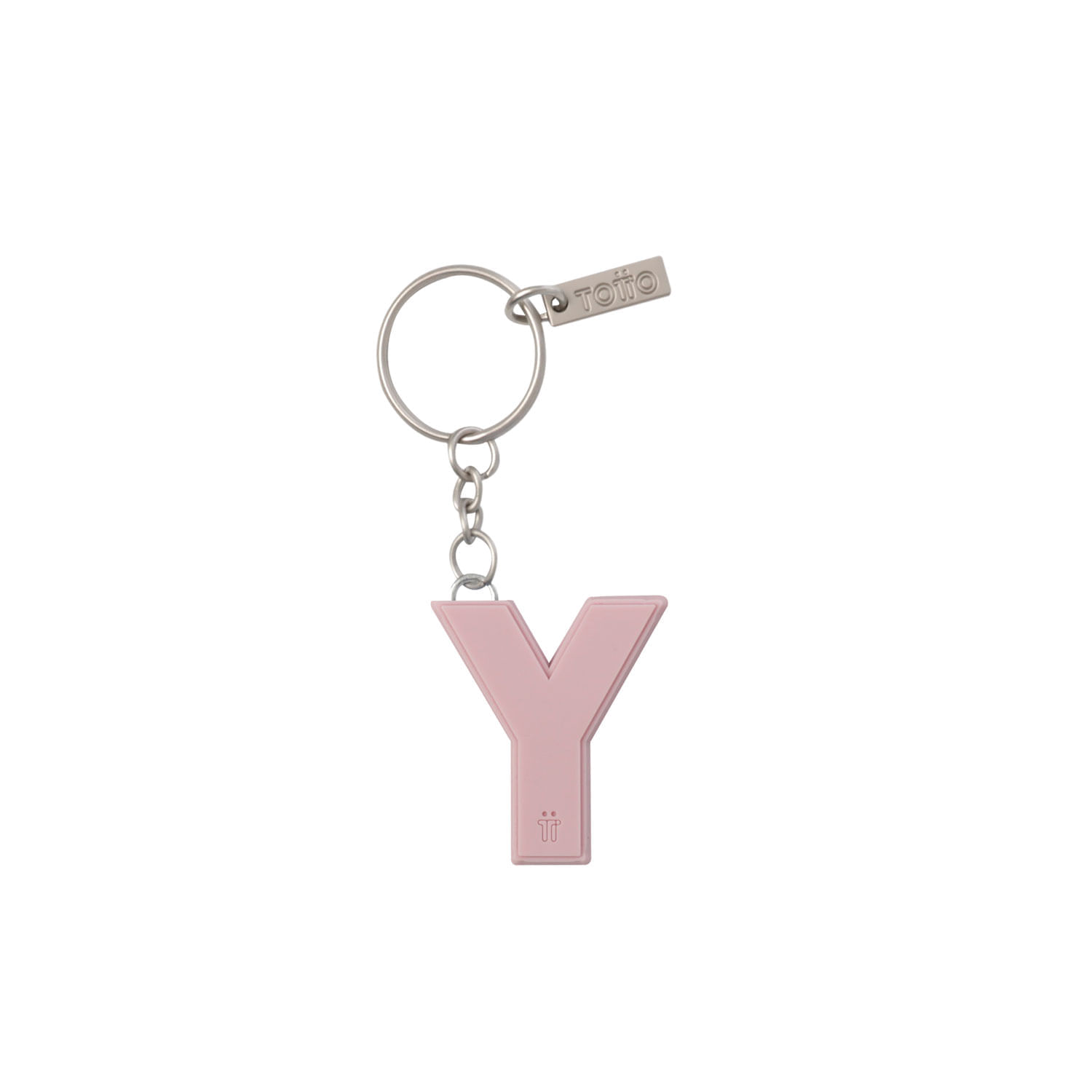 Llavero de Goma Abc color Rosado