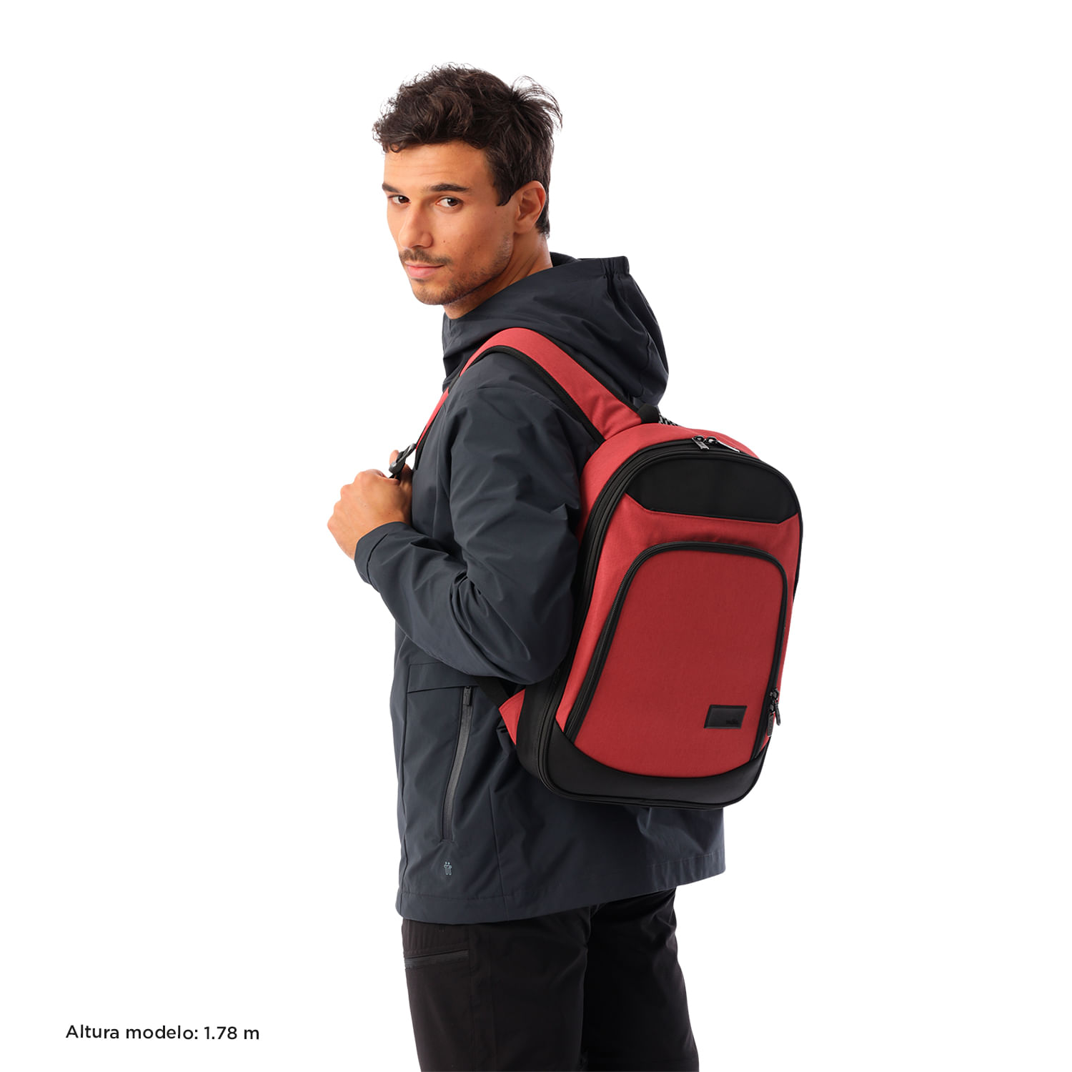 Morral Ejecutivo Porta PC 14" Pardillo 2.0 Rojo Hombre
