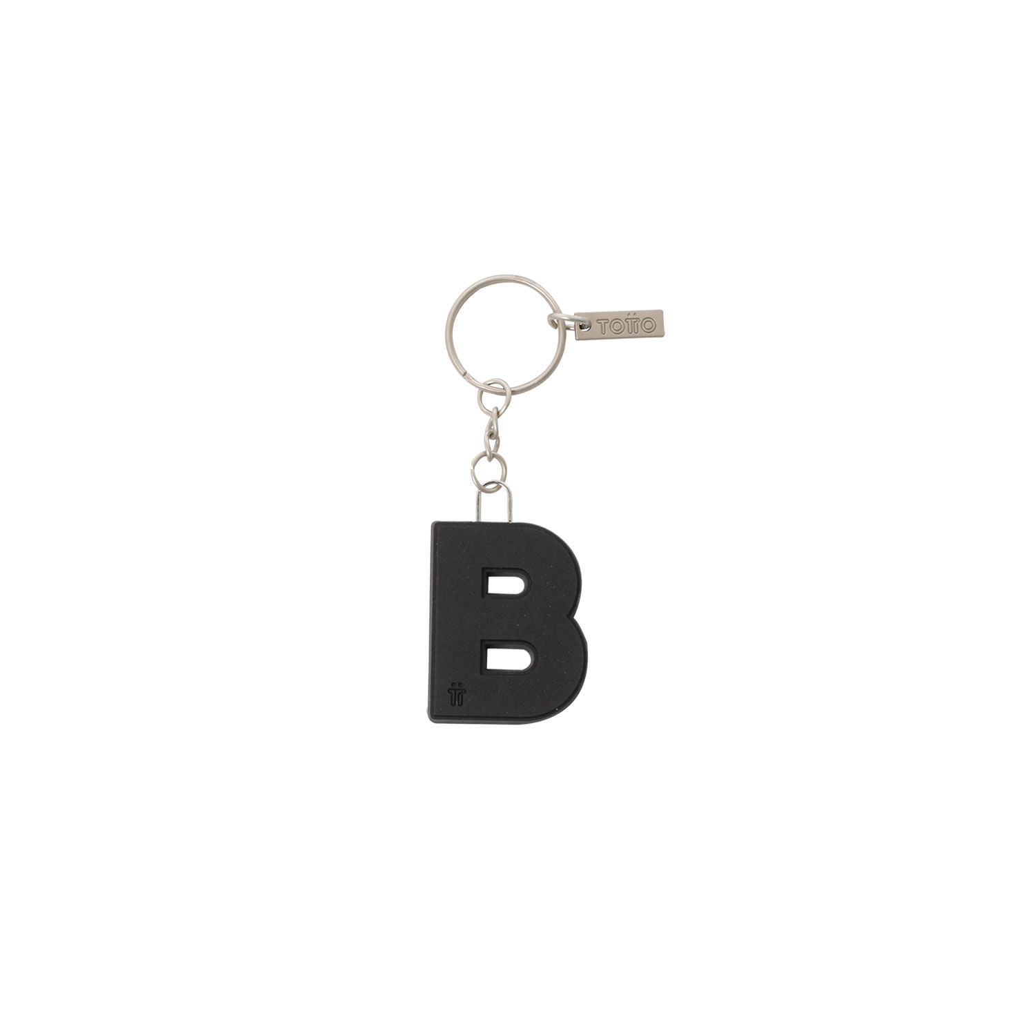 Llavero de Goma Abc color Negro