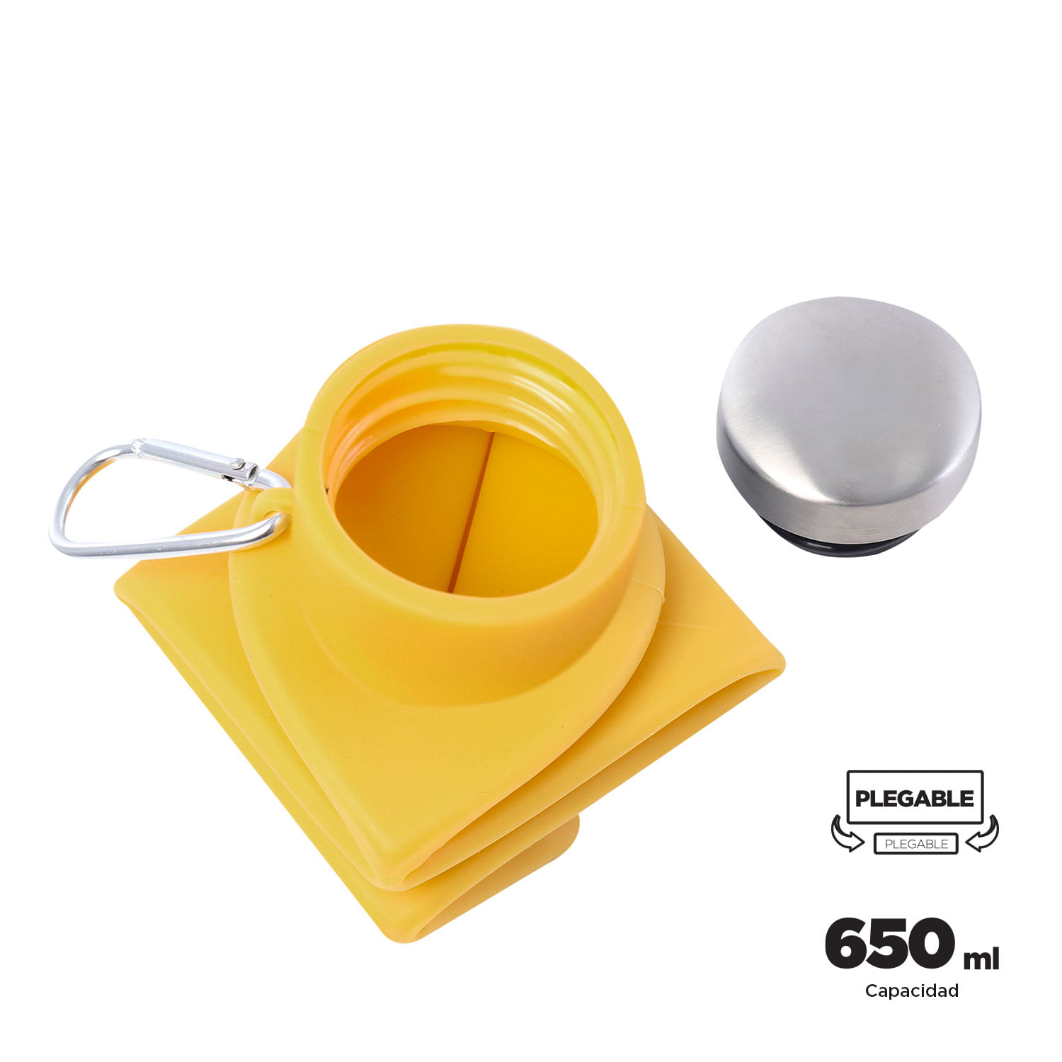 Botilito Plegable Origami 650 ml Amarillo