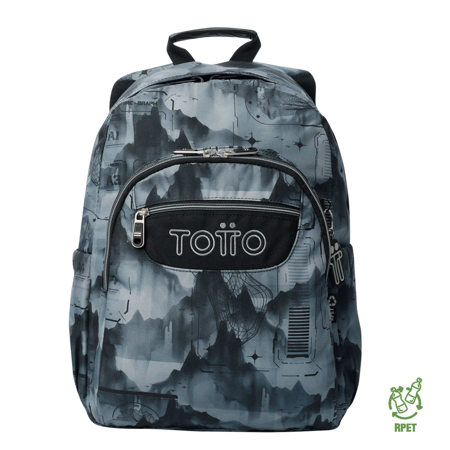 Maleta para colegio Acuarela Gris