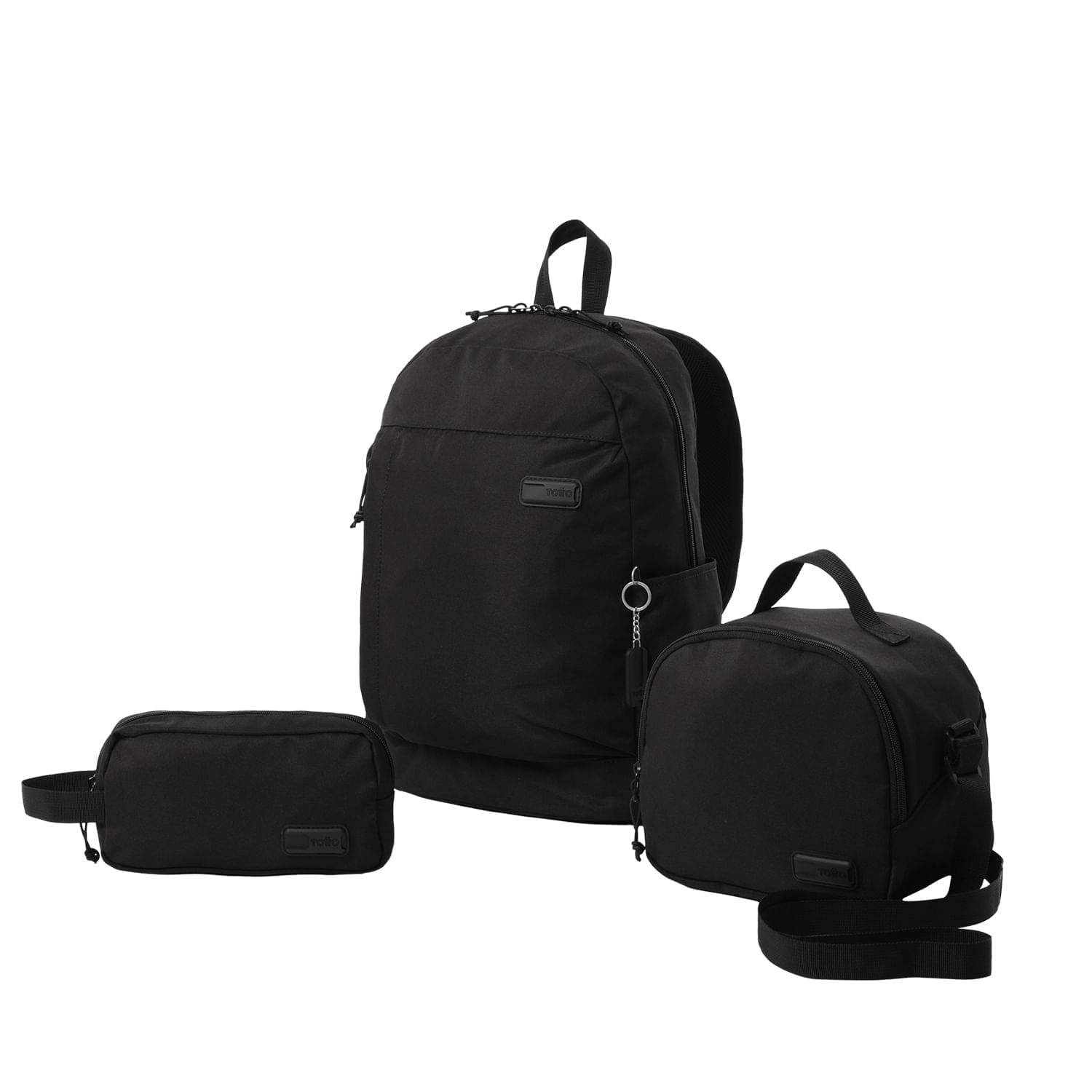 Set Juvenil X 3 + Lonchera + Cartuchera Yuno Morral 14" Negro Unisex