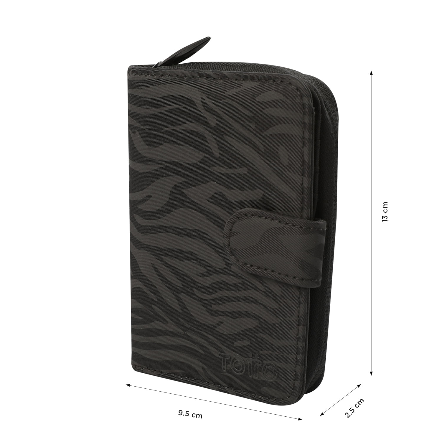 Billetera Texture Twi con RFID Blocker Negra Mujer