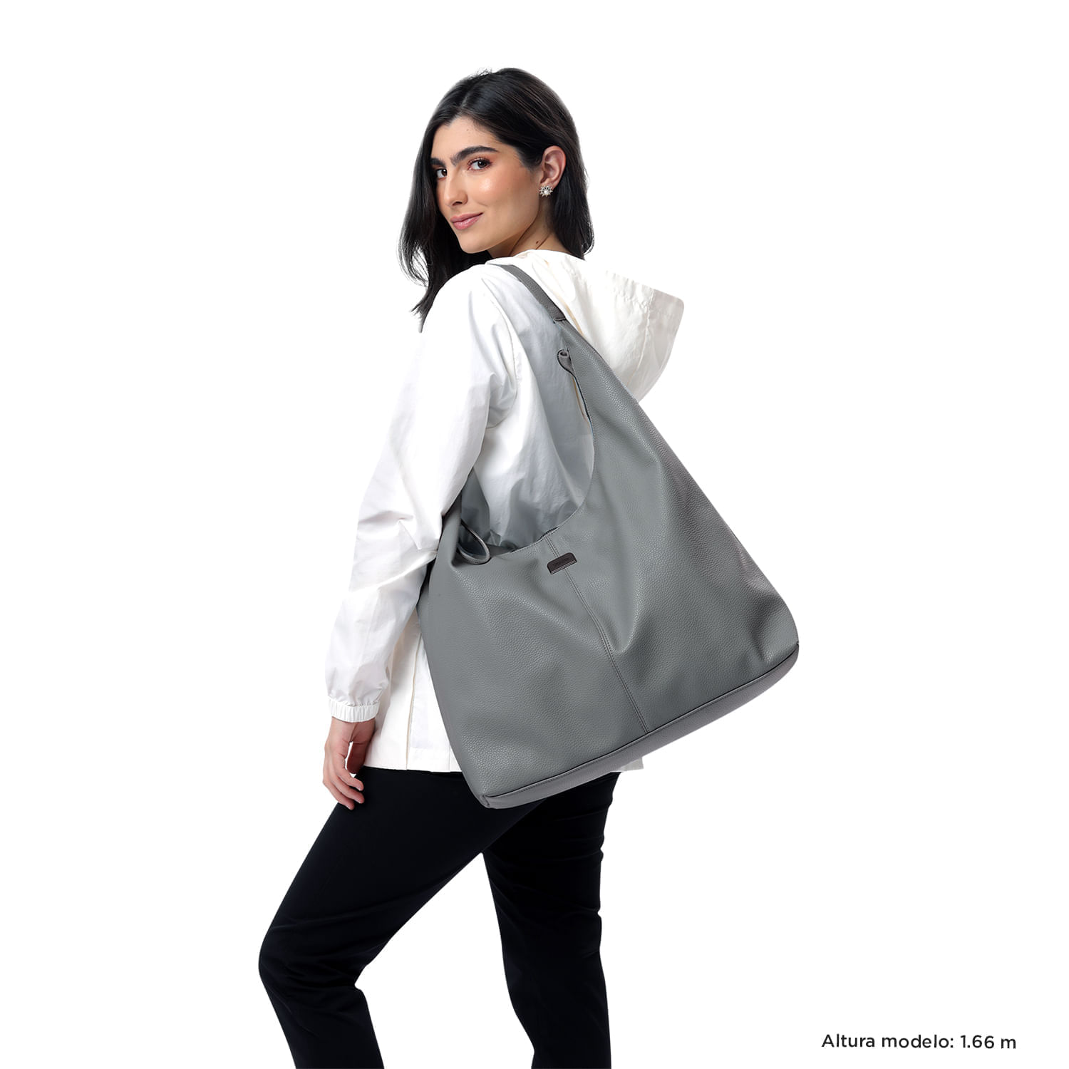Bolso shopping Grande para Mujer Smooth Gris