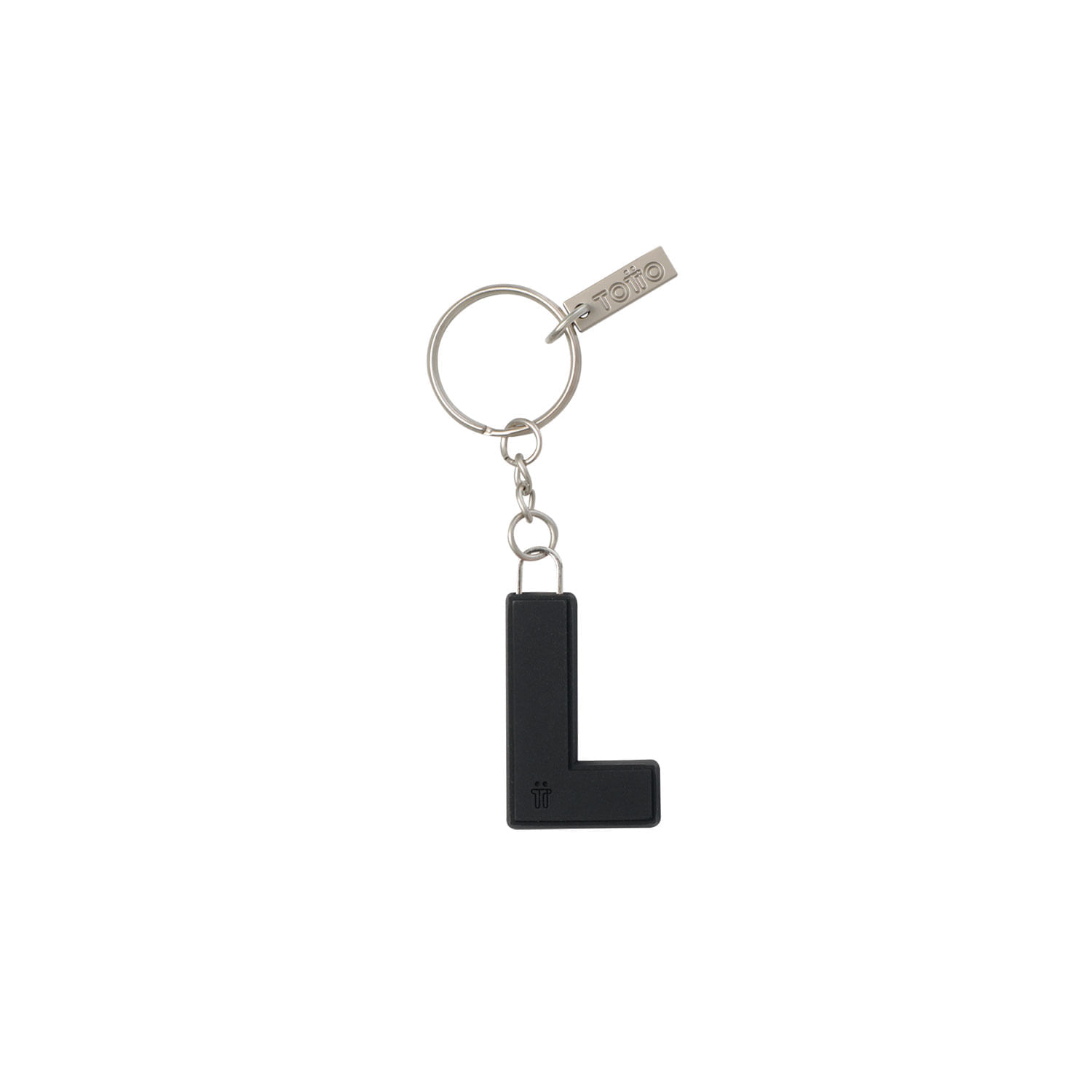 Llavero de Goma Abc color Negro