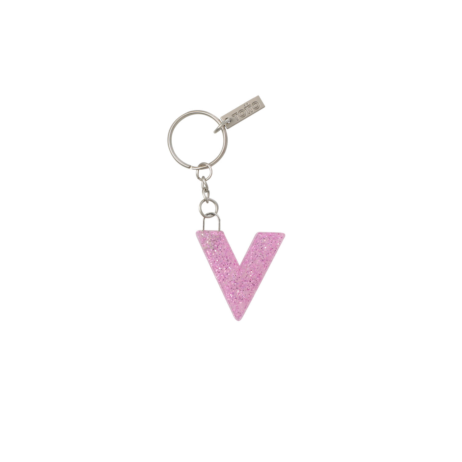 Llavero de Goma Abc color Morado