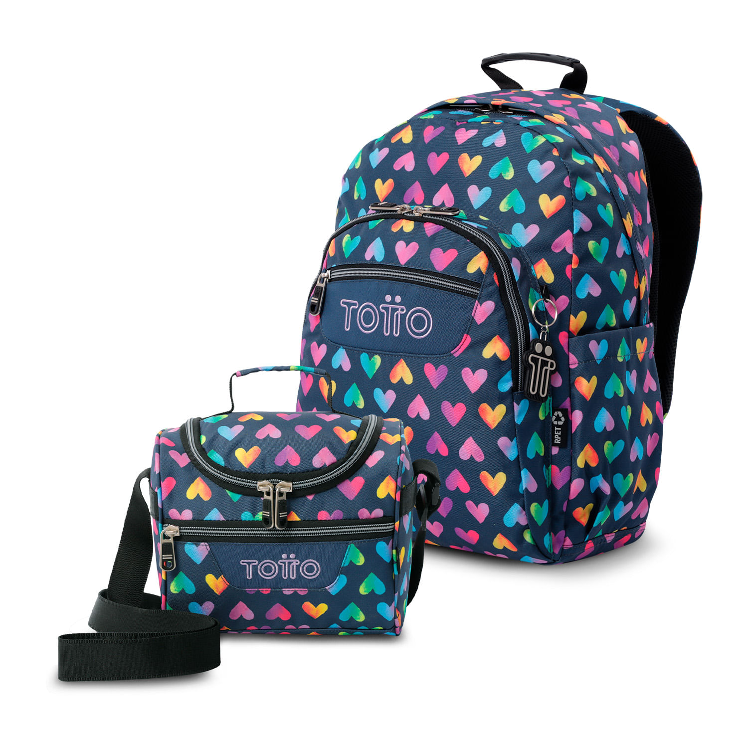 Kit Escolar Morral Grande Acuarela y Lonchera Mediana Pizarra
