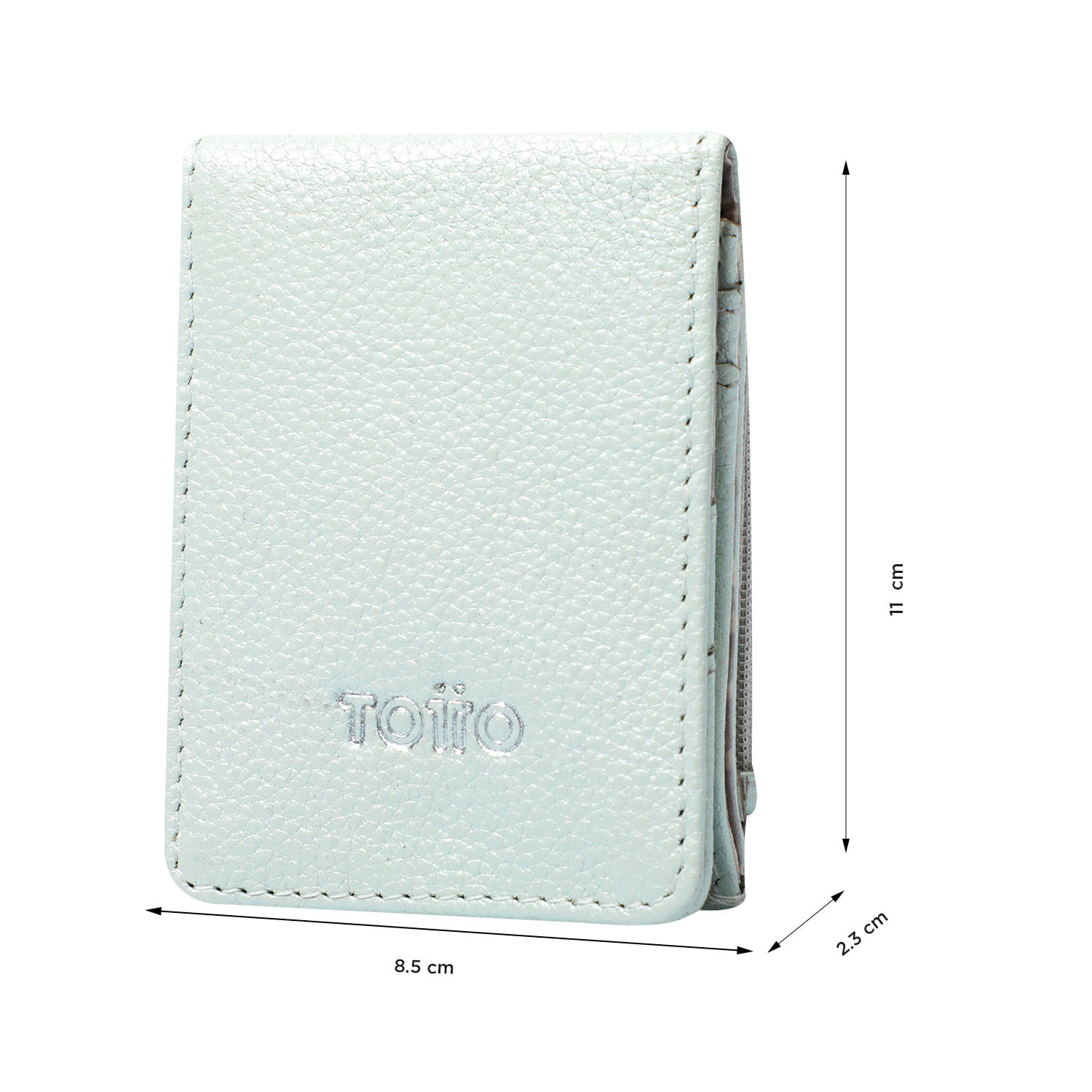 Billetera De Cuero Rawy Mujer Verde pequeña
