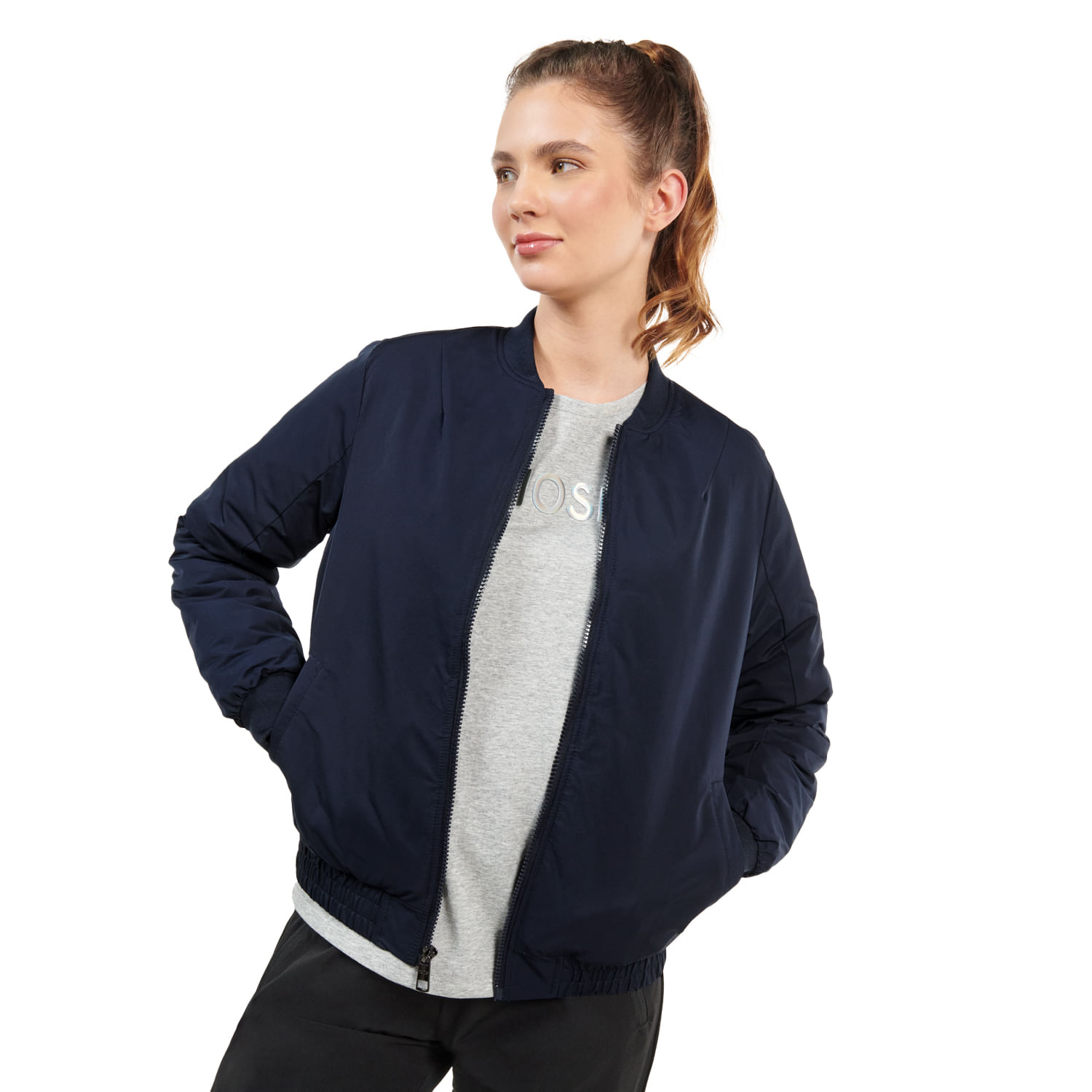 Chaqueta para mujer bomber azul XL