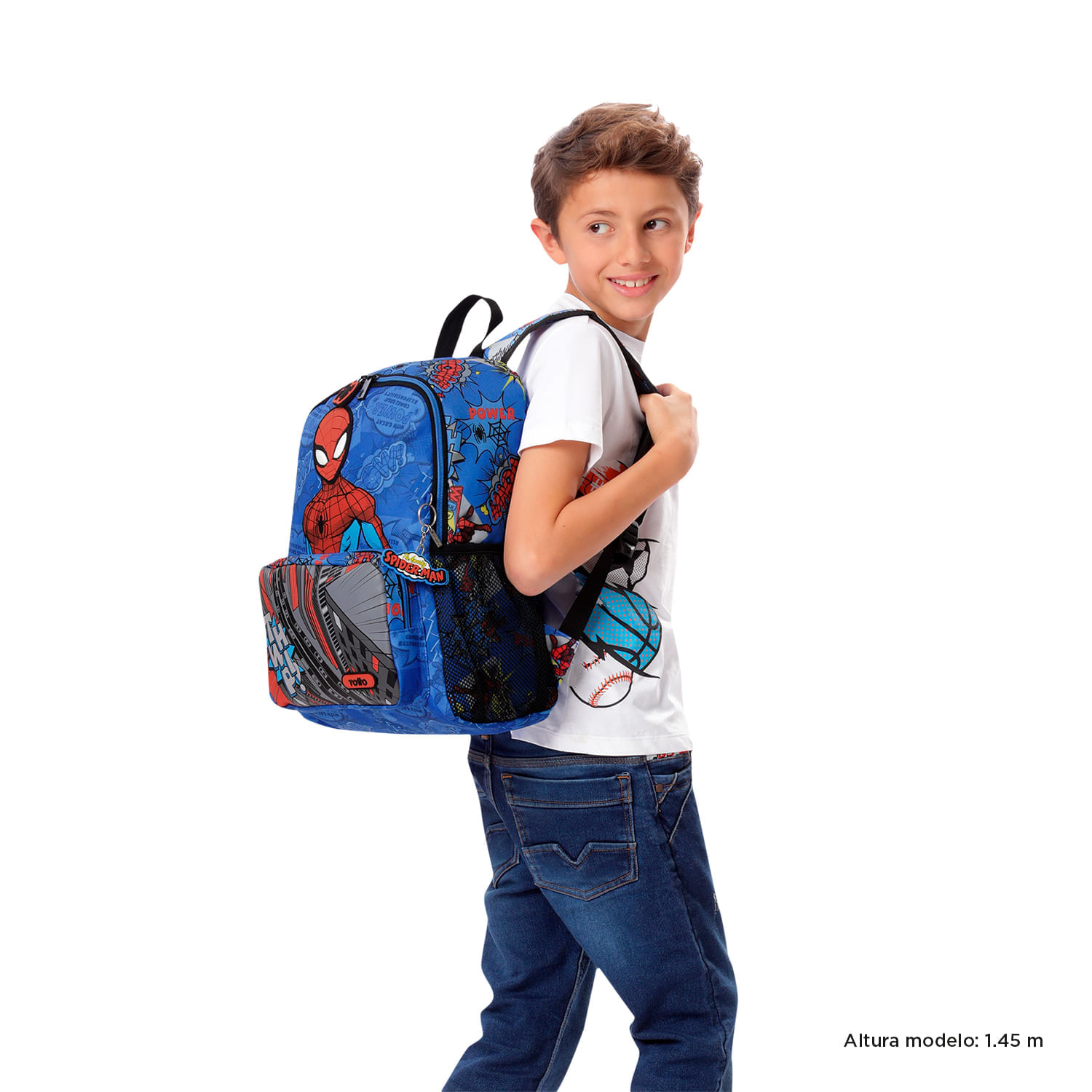 Morral para Niño Spiderman Pop Mediano Azul