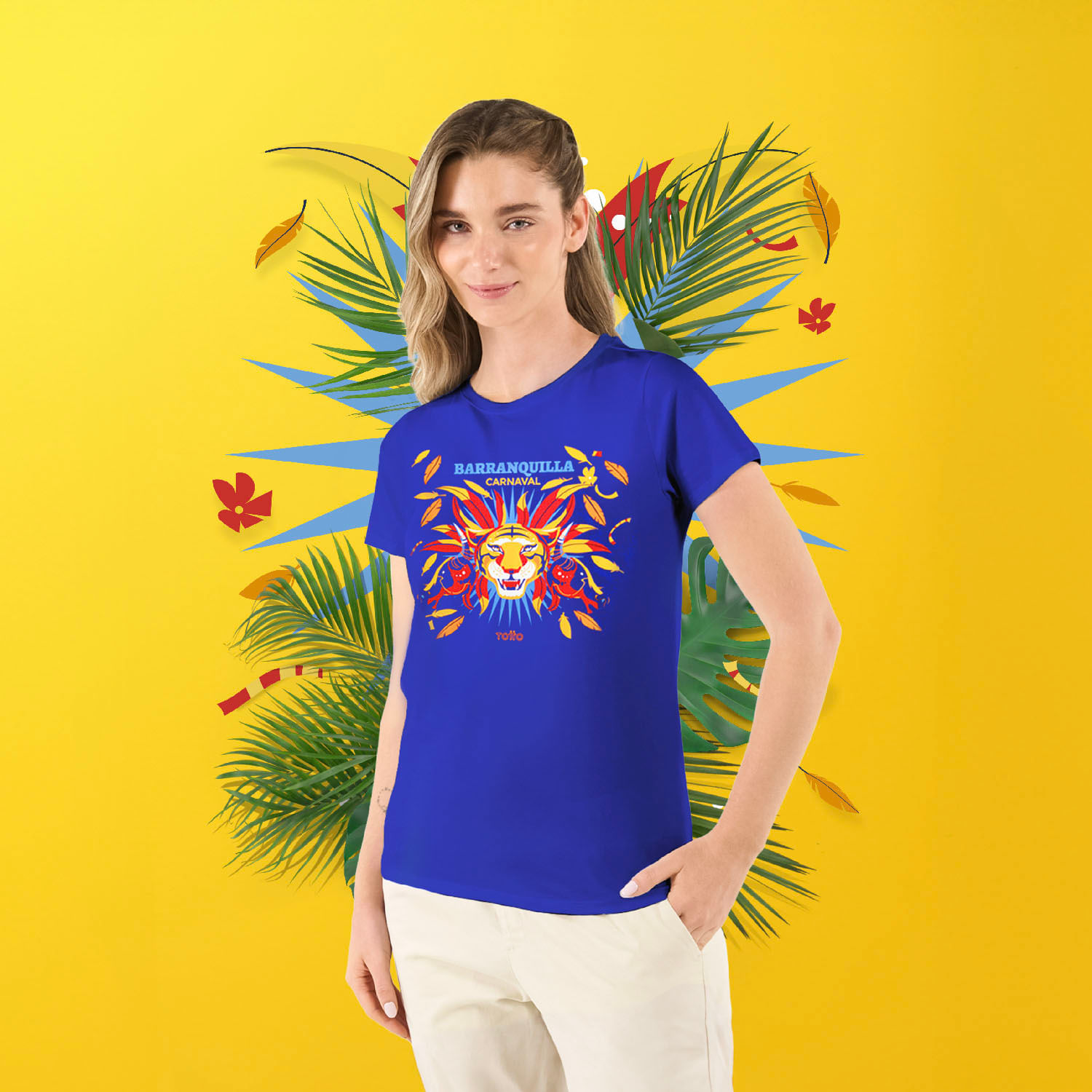 Camiseta del Carnaval de Barranquilla 2025 Xxl Azul