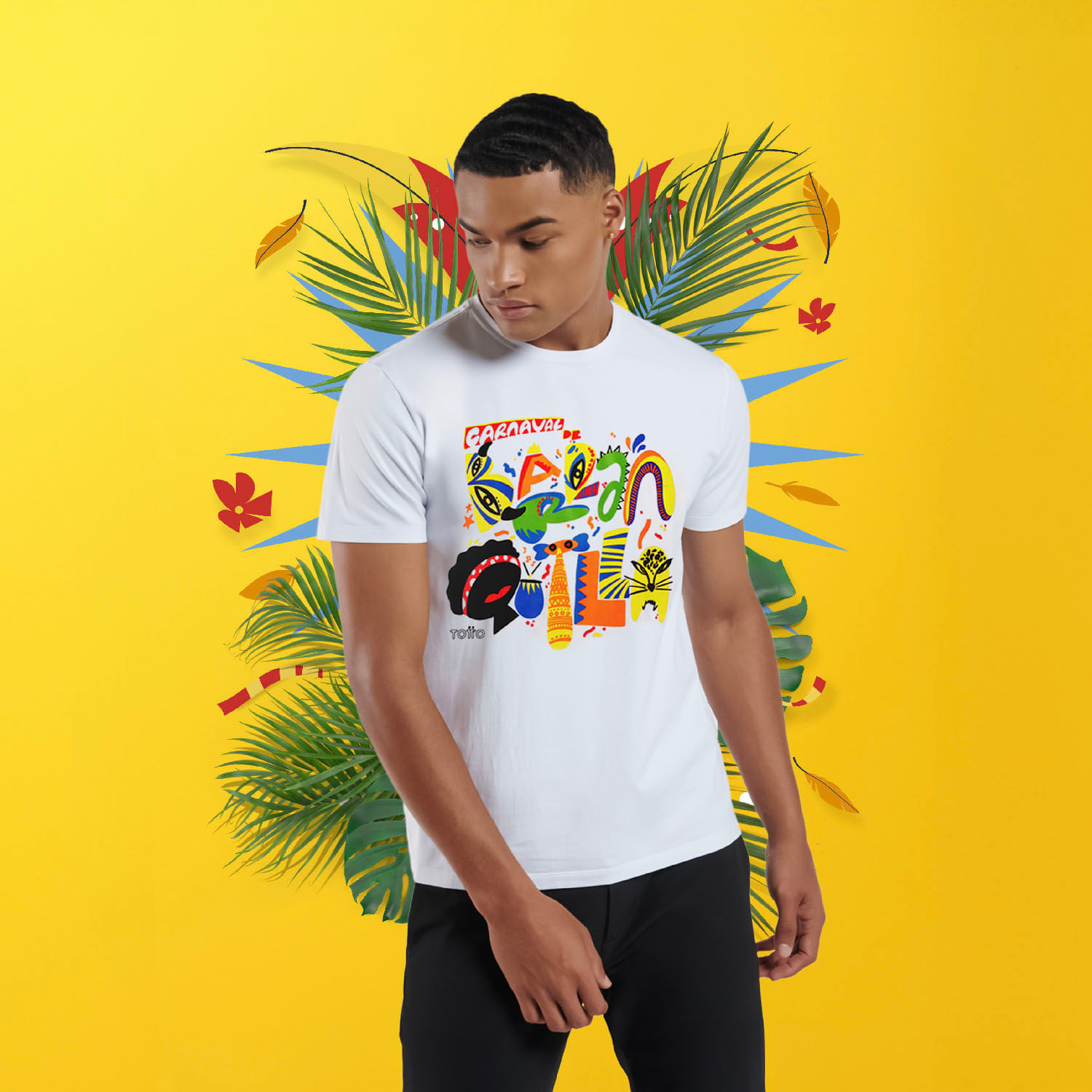 Camiseta del Carnaval de Barranquilla 2025 Xxl Blanca