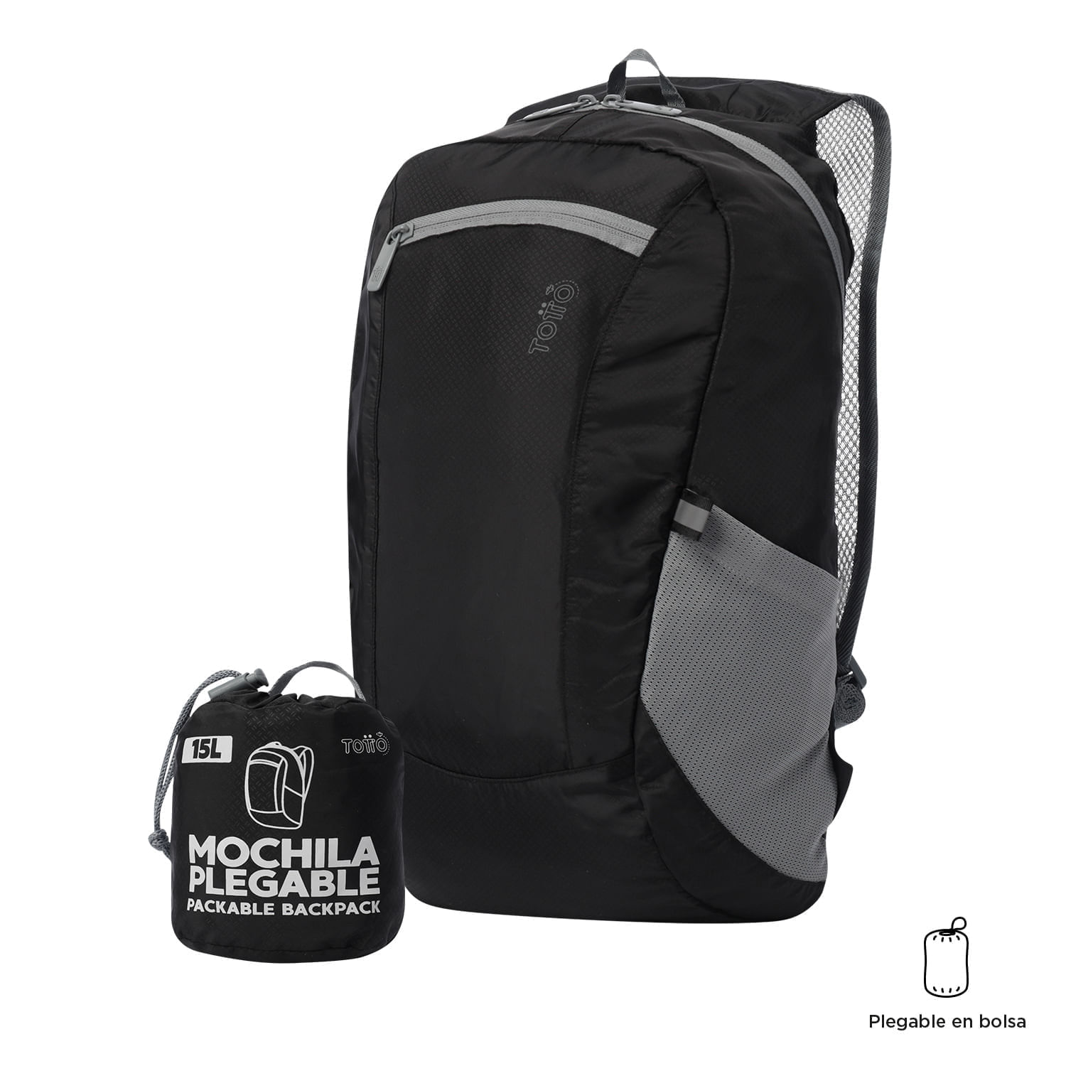 Morral Viajero Mediano Troker 15 Negro