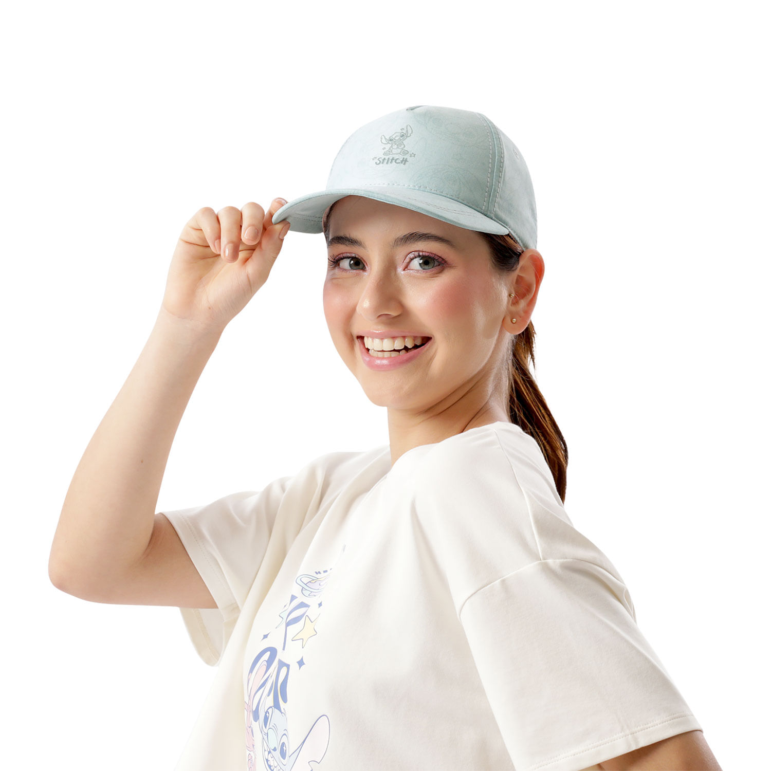 Gorra de moda Lilo y Stitch Aloha Azul para Mujer