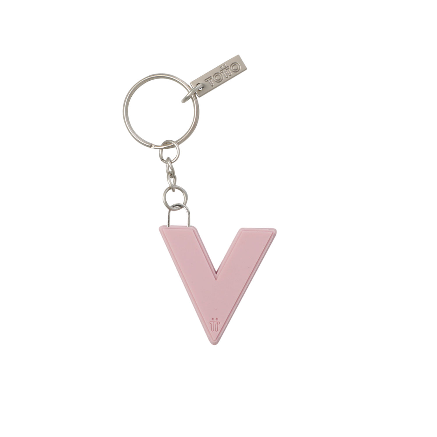 Llavero de Goma Abc color Rosado