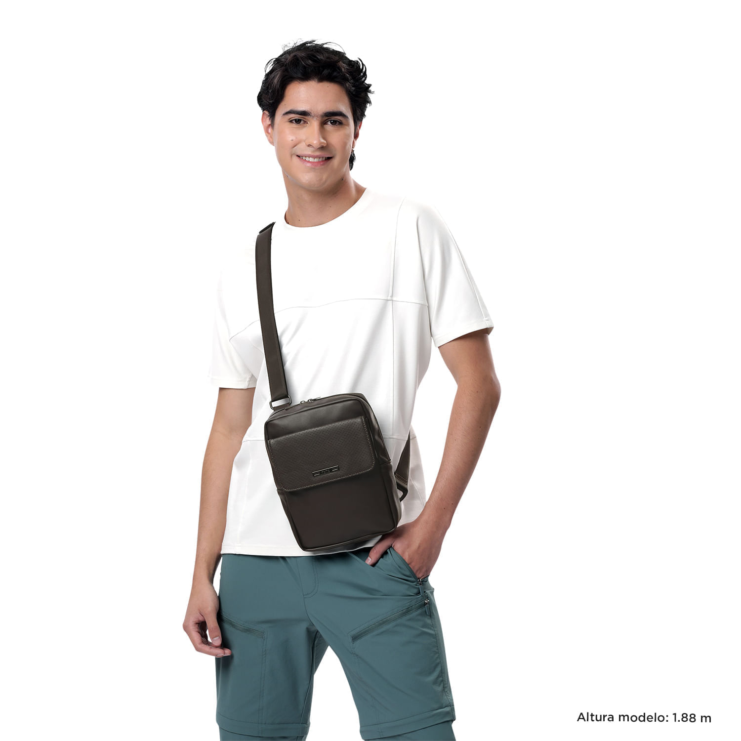 Bolso Crossbody Mediano Salem Hombre Café