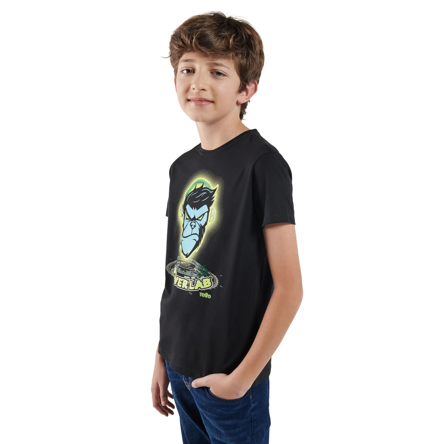 Camiseta para Niño Proyecty 1 Negra