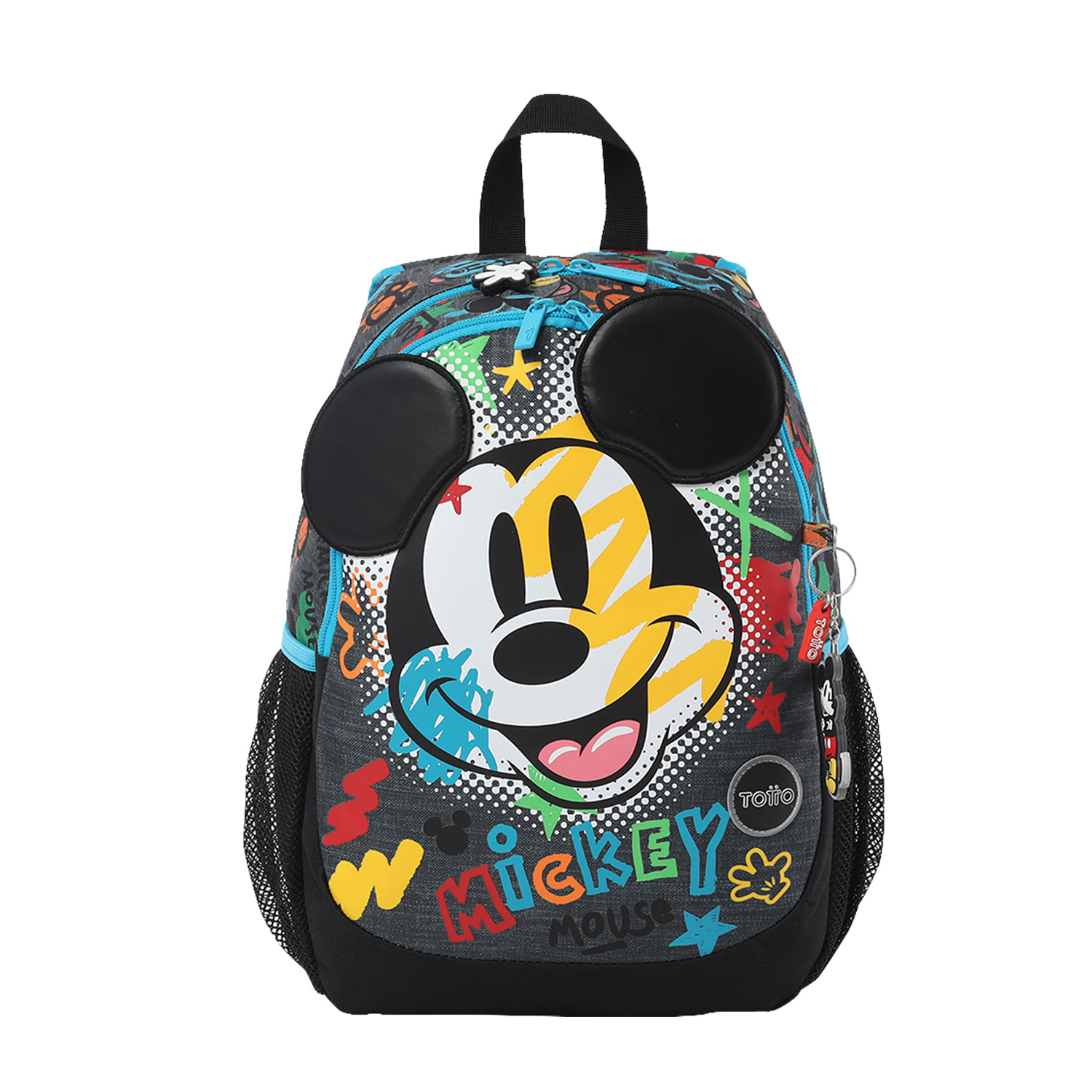Morral Mediano para Niño Mickey Escolar Gris