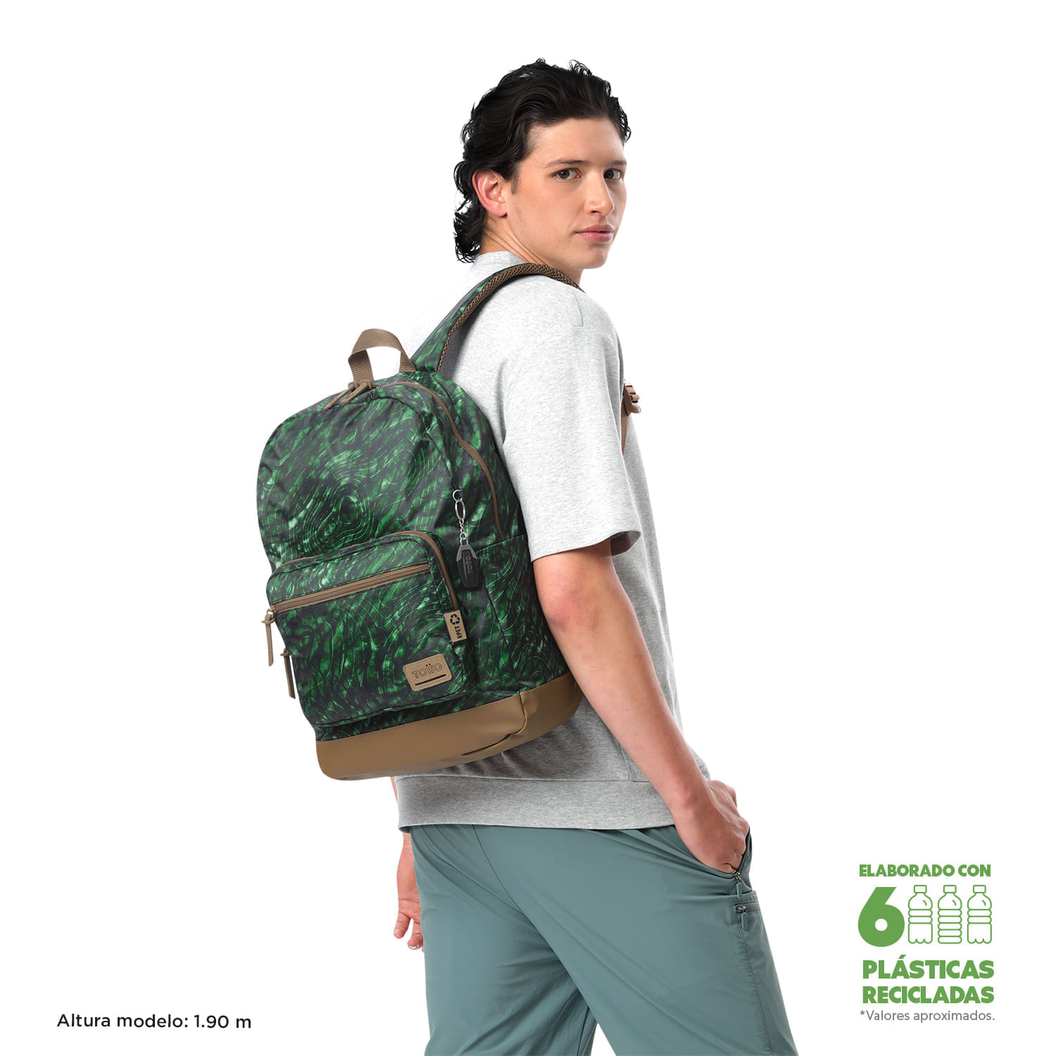 Morral Porta PC 14" Tocax Verde Hombre
