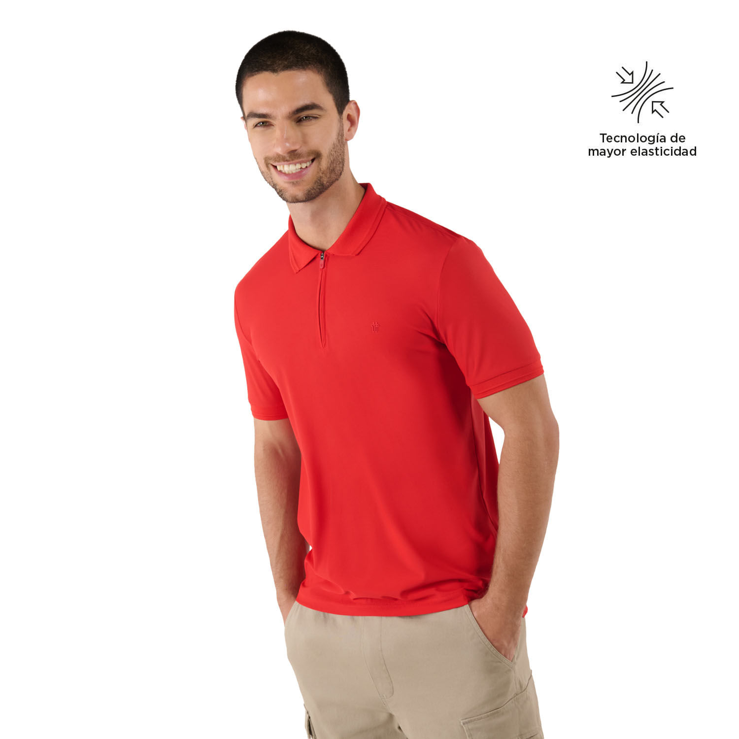Camisa Polo Leel para Hombre Roja