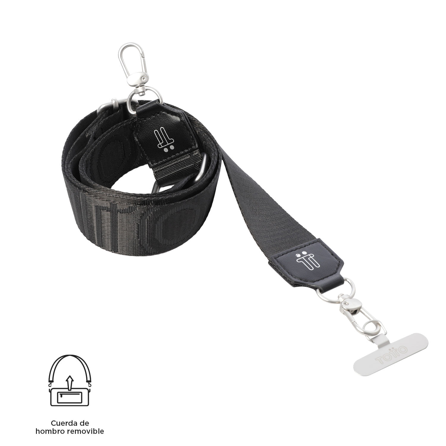 Correa para Celular Phone Negro Mujer