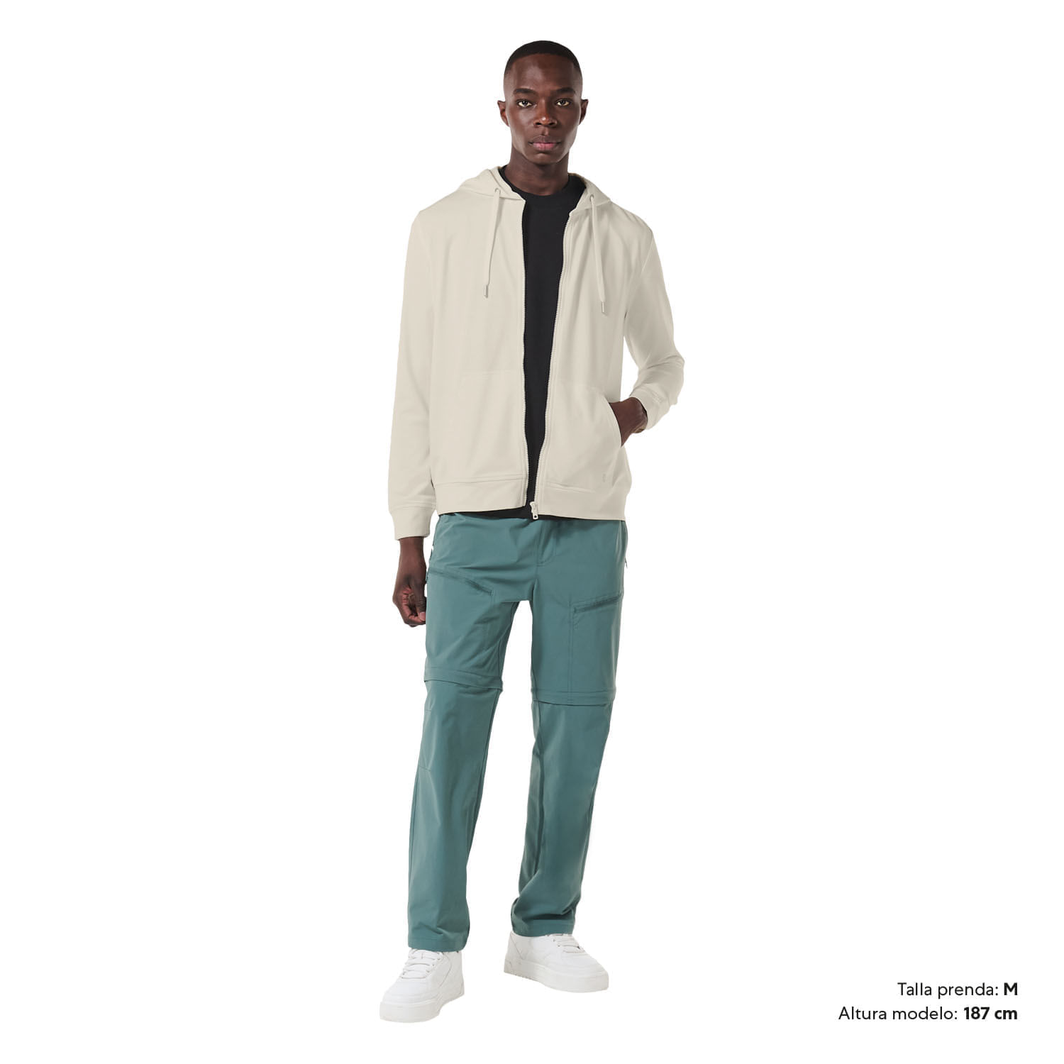 Buzo Tipo Hoodie para Hombre Tawen Xxl Blanco