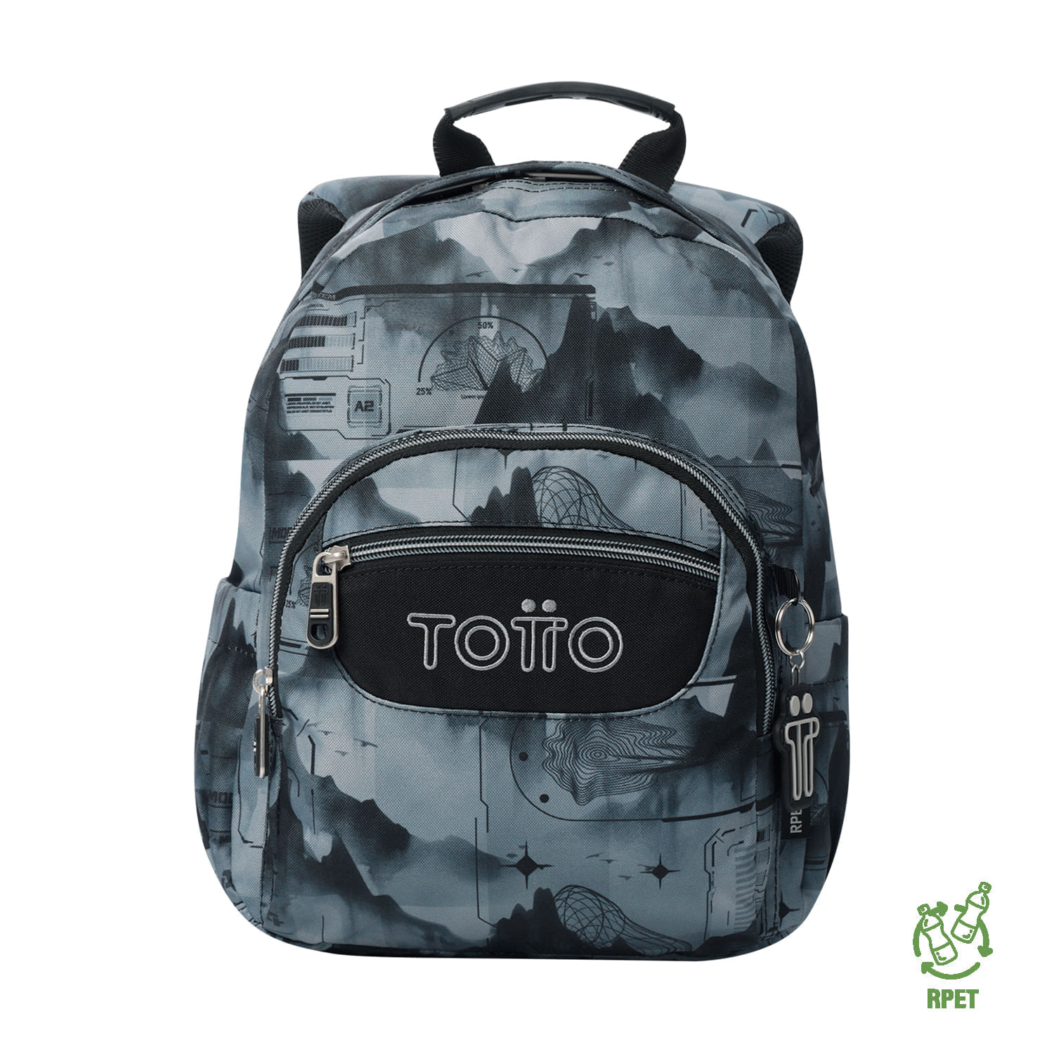 Maleta para colegio Tempera Gris