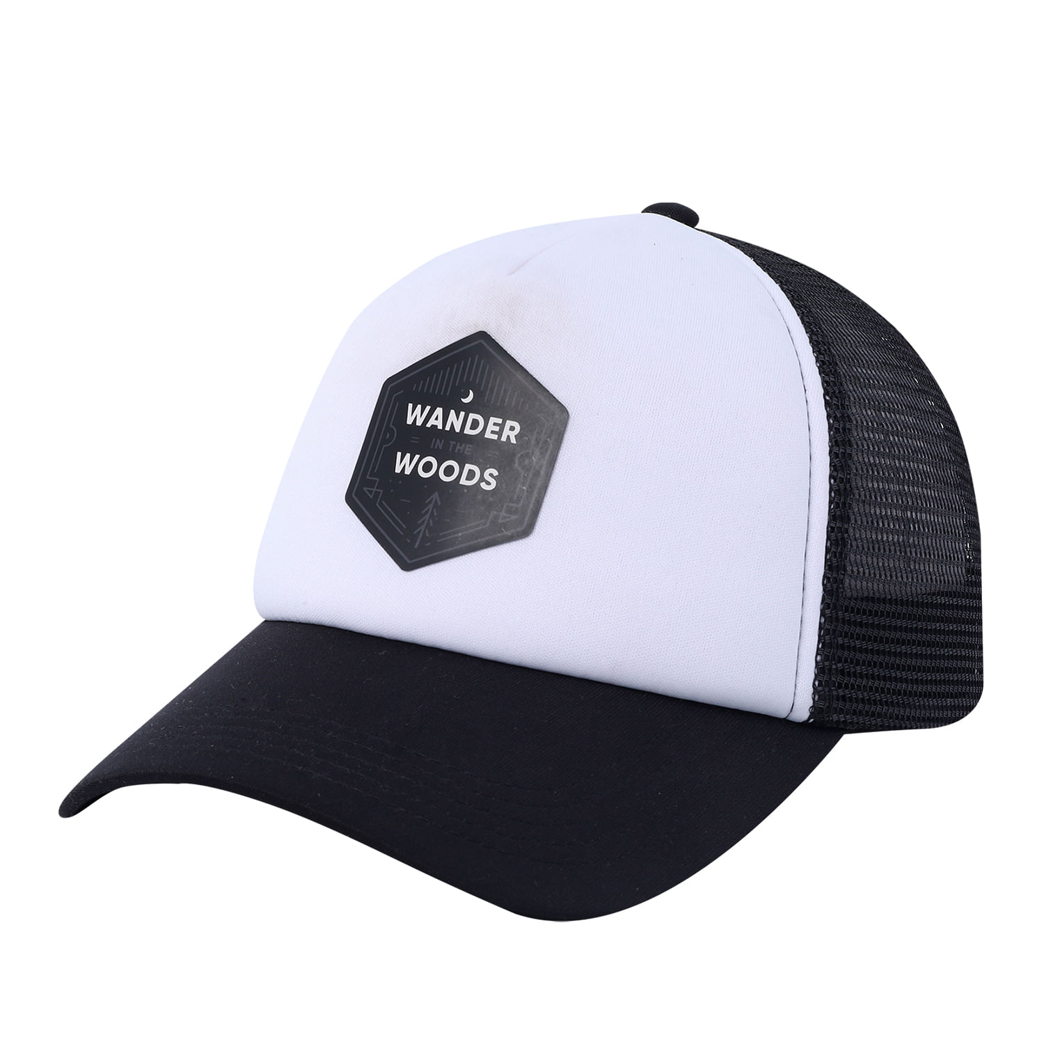 Gorra Camionera para Hombre Atlasy Blanca/Negra
