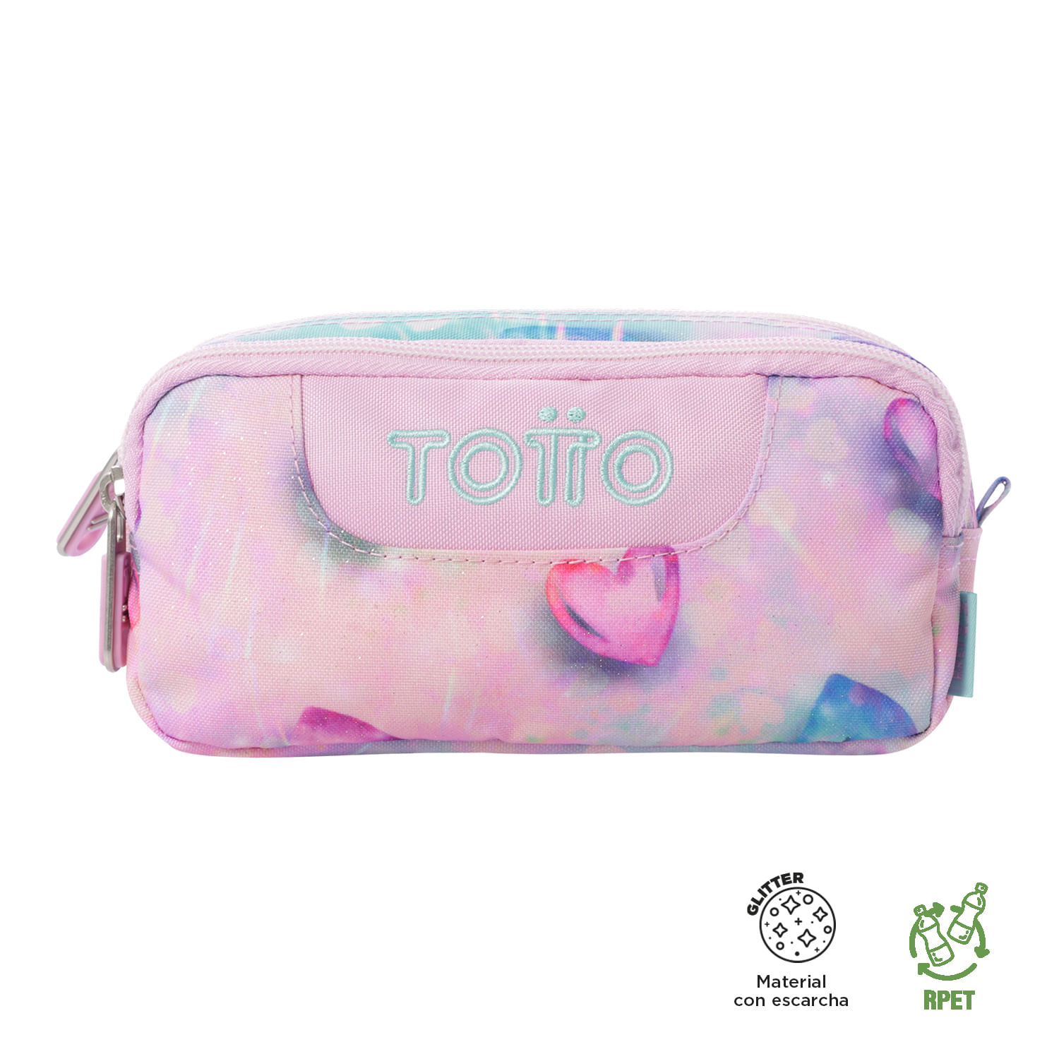 Cartuchera Multiuso Sobre Glitter Rosada Mujer