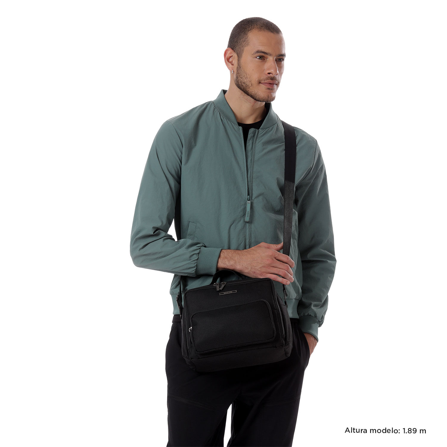 Lonchera Térmica Canvas Negra con Recipiente Plástico