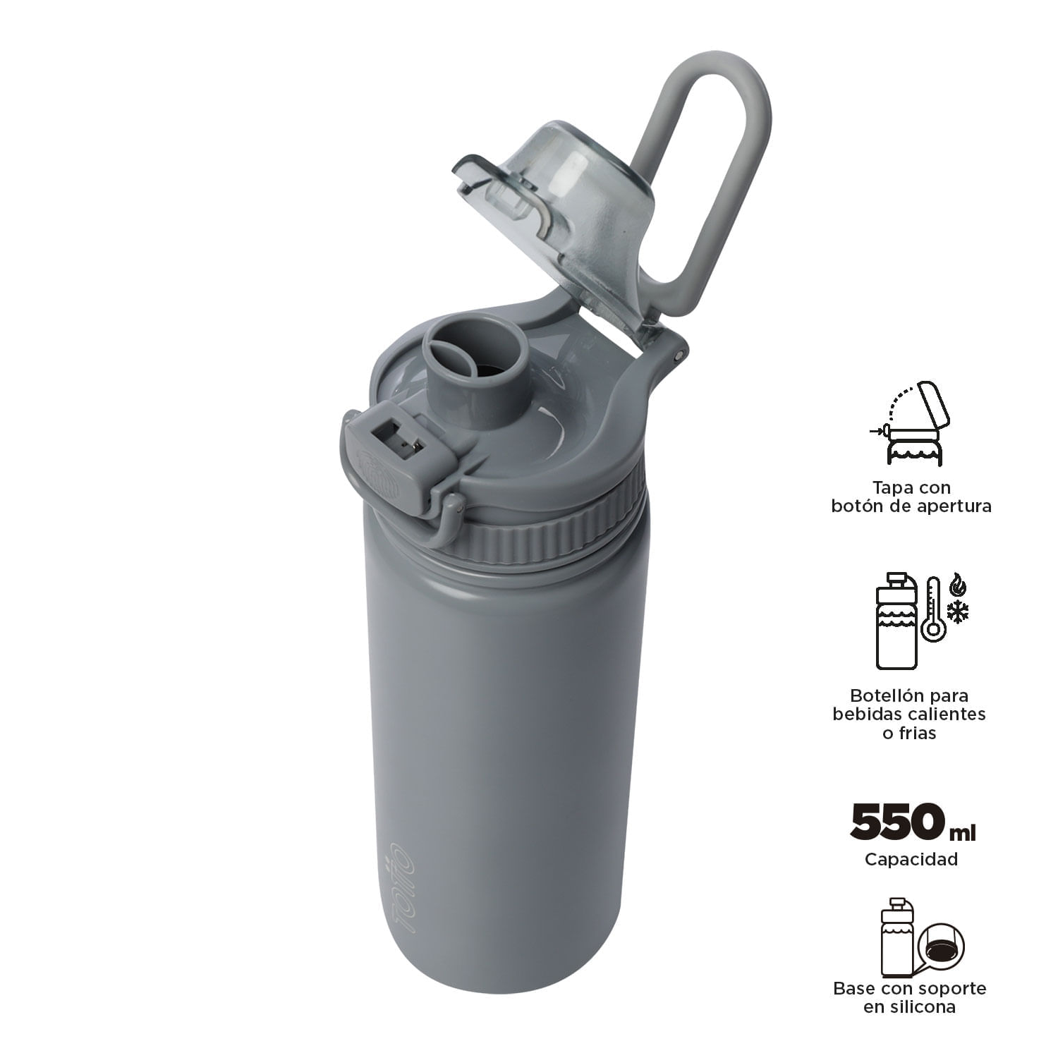 Botilito Térmico Jet 550 ml Gris