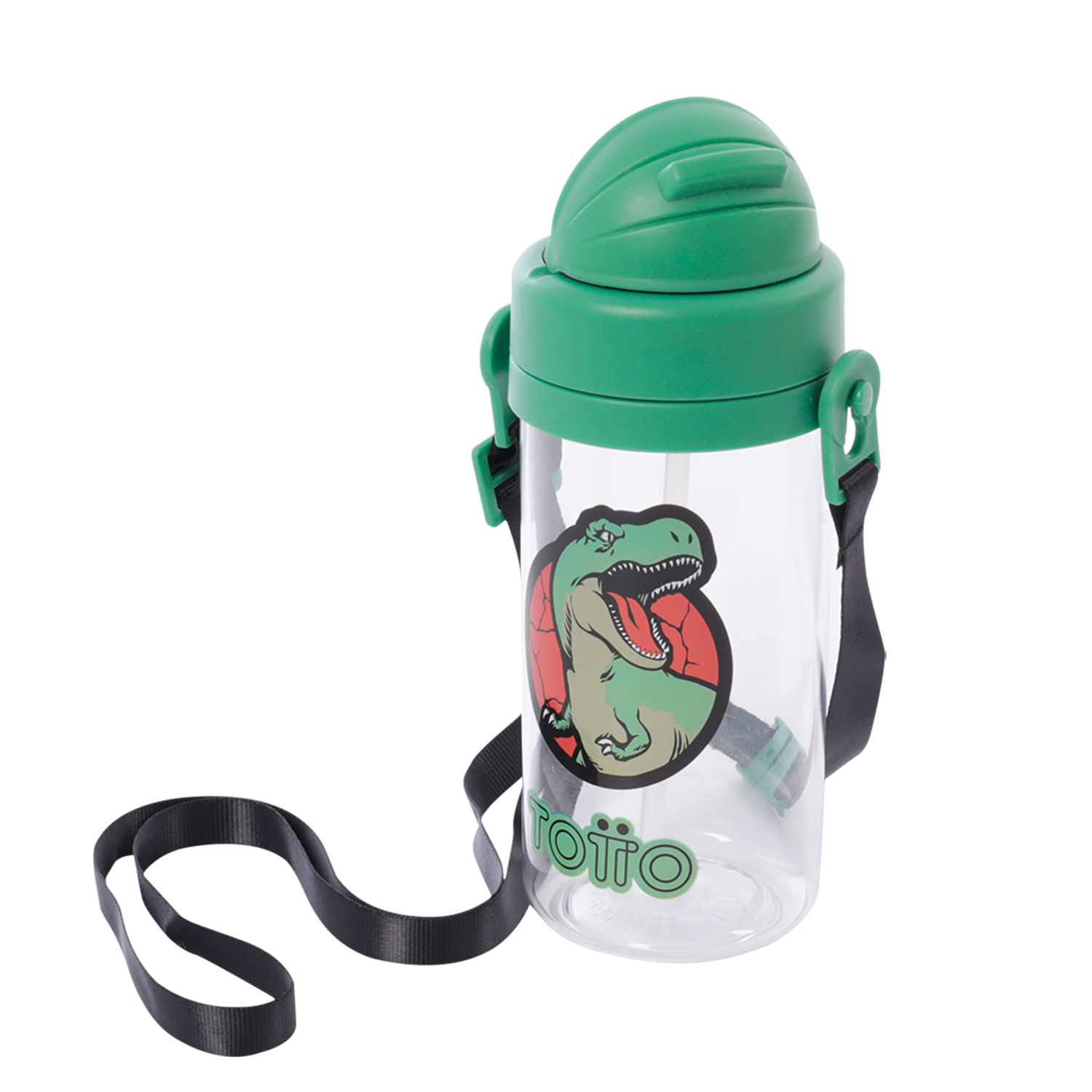 Botilito Plástico Rex Dino 400 ML Verde