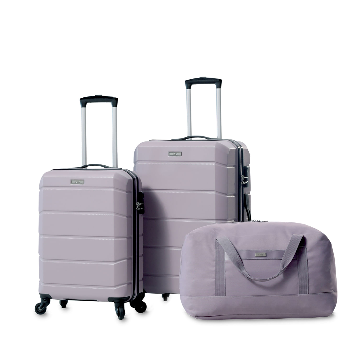 Kit X3 Maleta Viaje 360 Rayatta M + S + Tula Morada