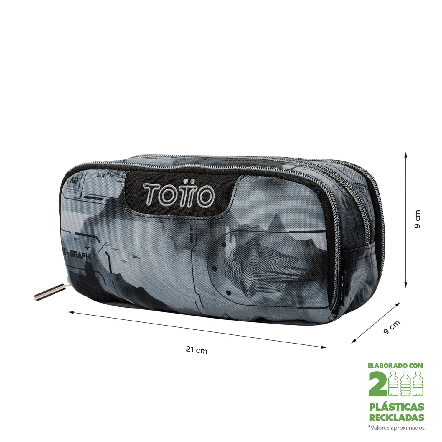 Cartuchera Multiuso Cinta Gris Hombre