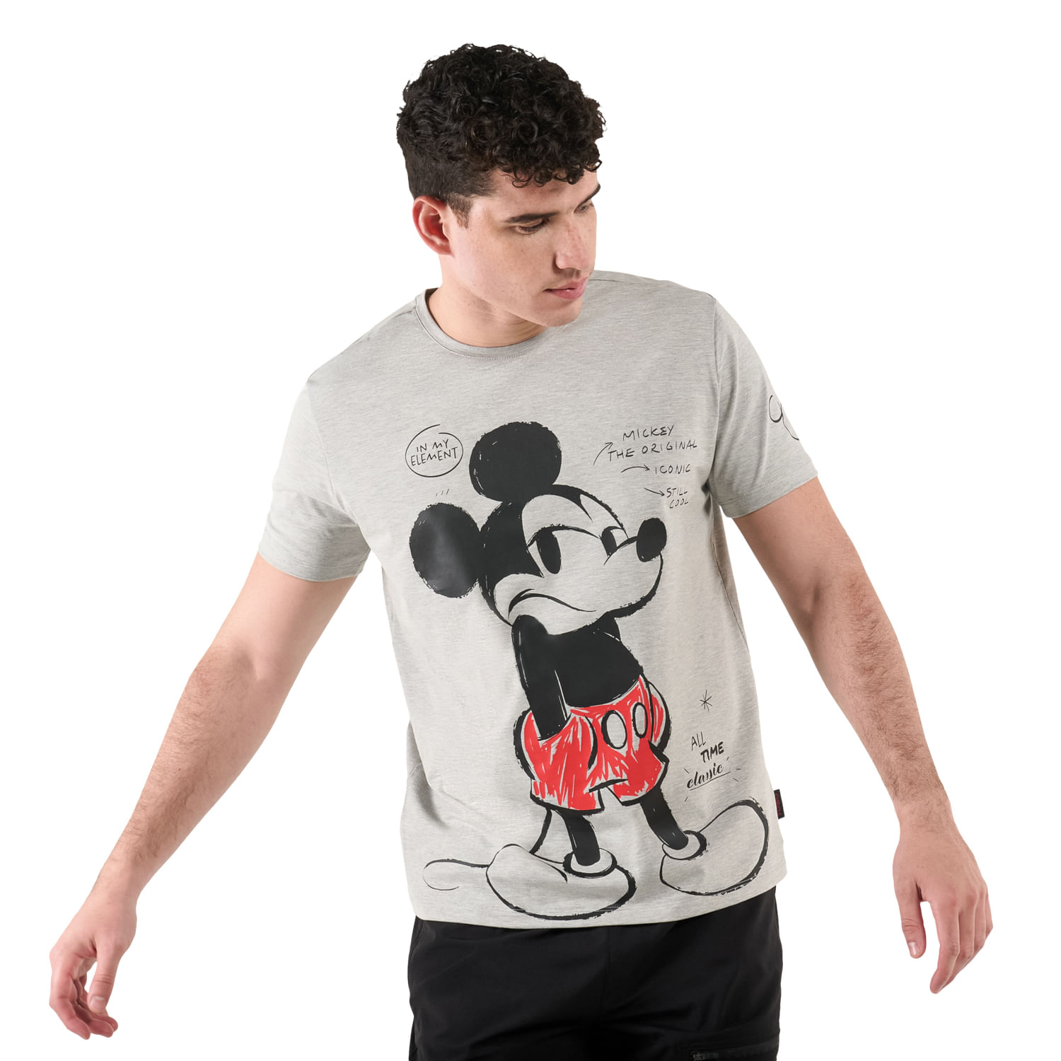 Camiseta Mickey Iconic Adulto XL Gris
