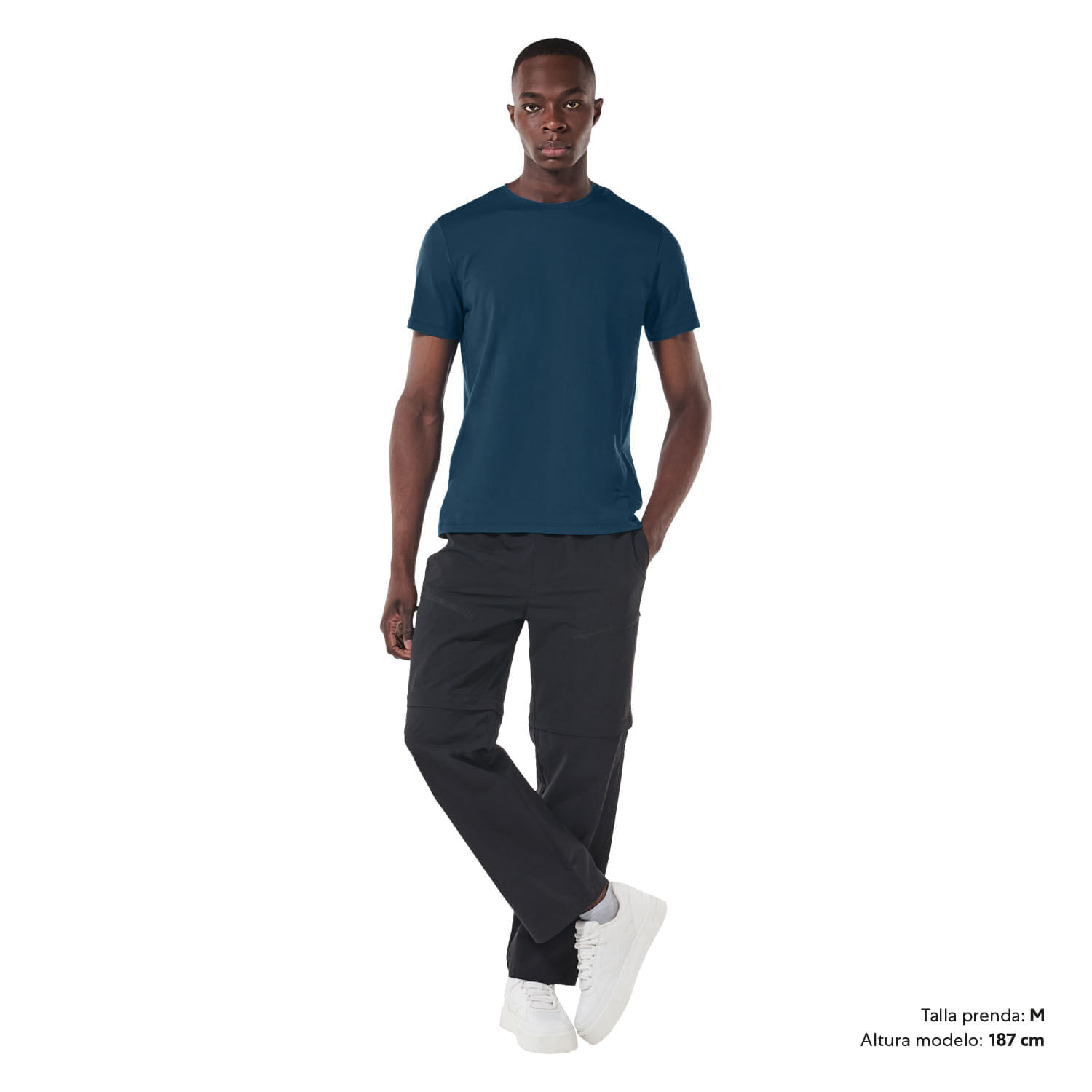 Camiseta Cuello Redondo para Hombre Manne Azul Xxl