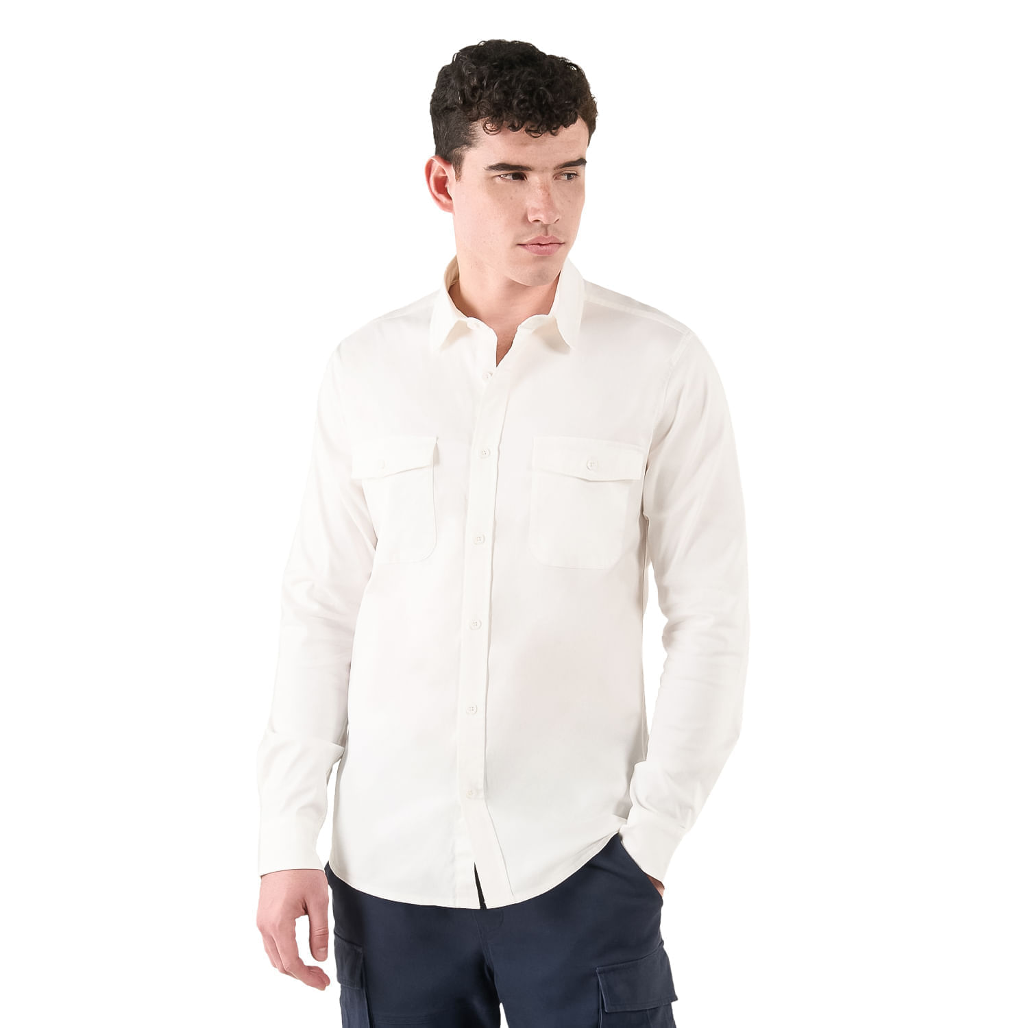 Camisa para Hombre Manga Larga Garnet Blanca