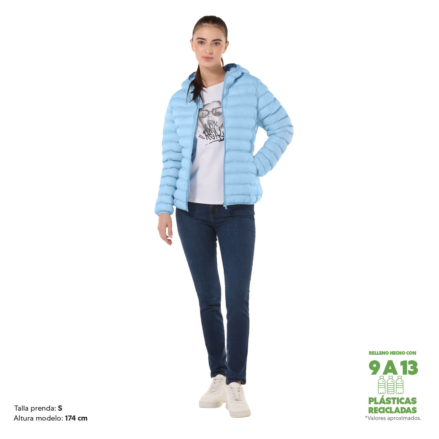 Chaqueta para Mujer Acolchada Colorfull Pro Xl Azul