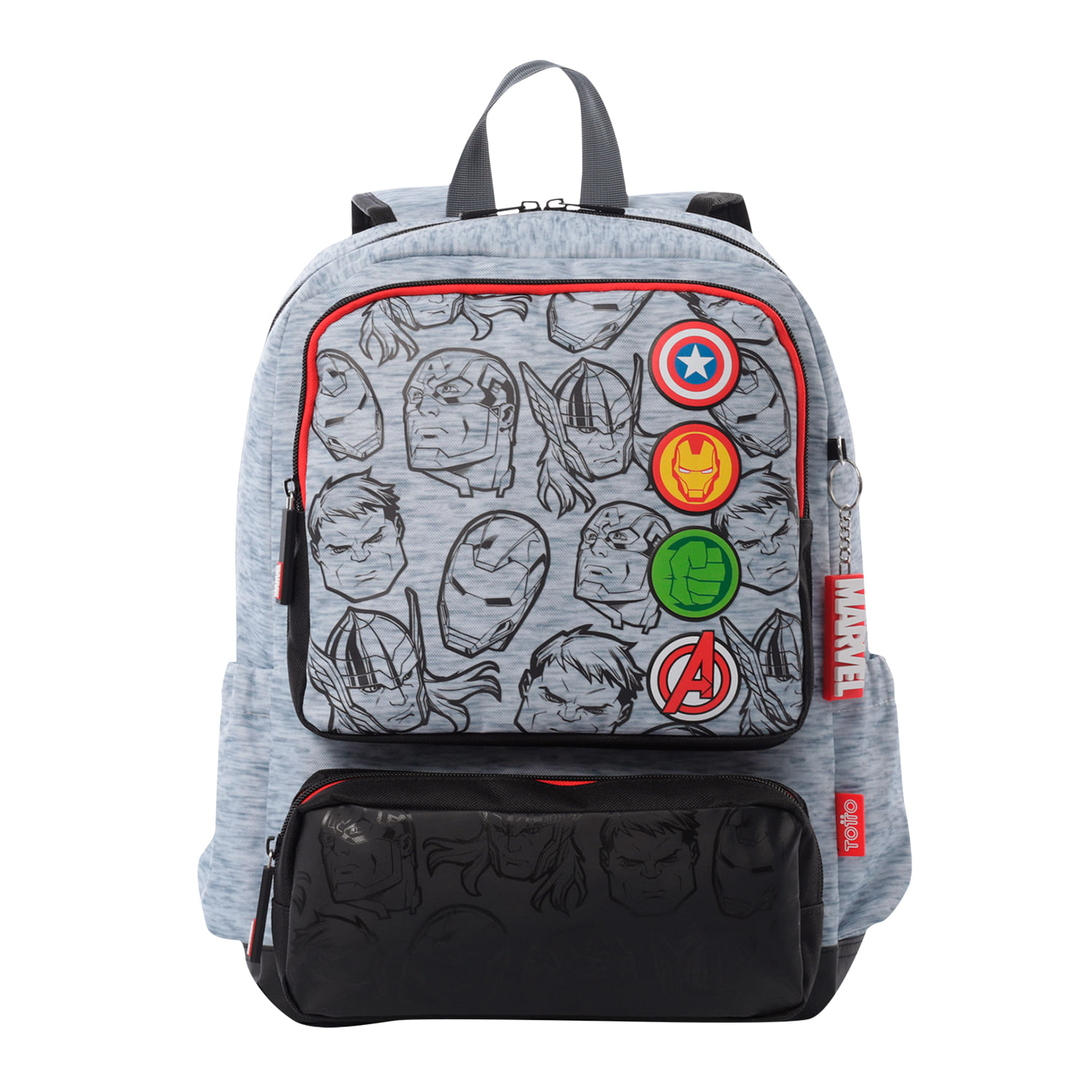 Morral para Niño Super Avengers Mediano Gris