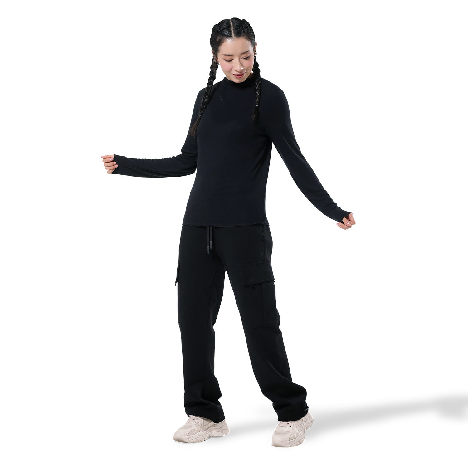 Buzo Cuello Redondo Para Mujer Rove Ultraliviano Xl Negro