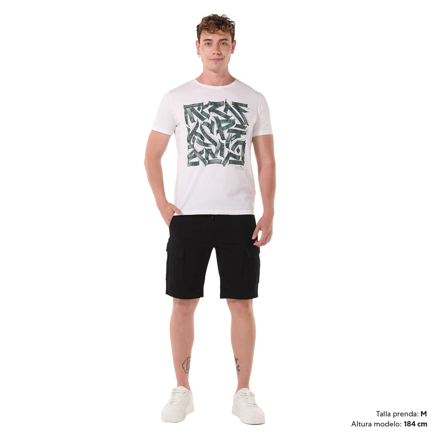 Bermuda Cargo para Hombre Insular Xxl Negra