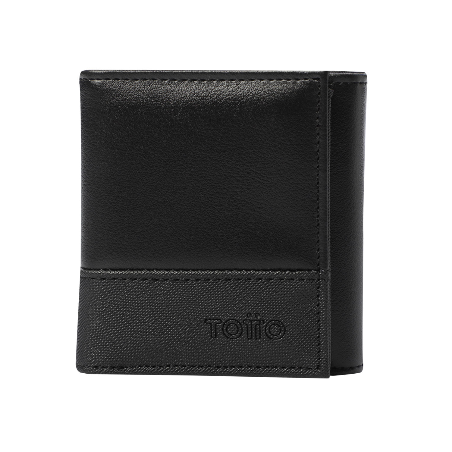 Billetera para Hombre Saffiano Totto Negra con RFID Blocker