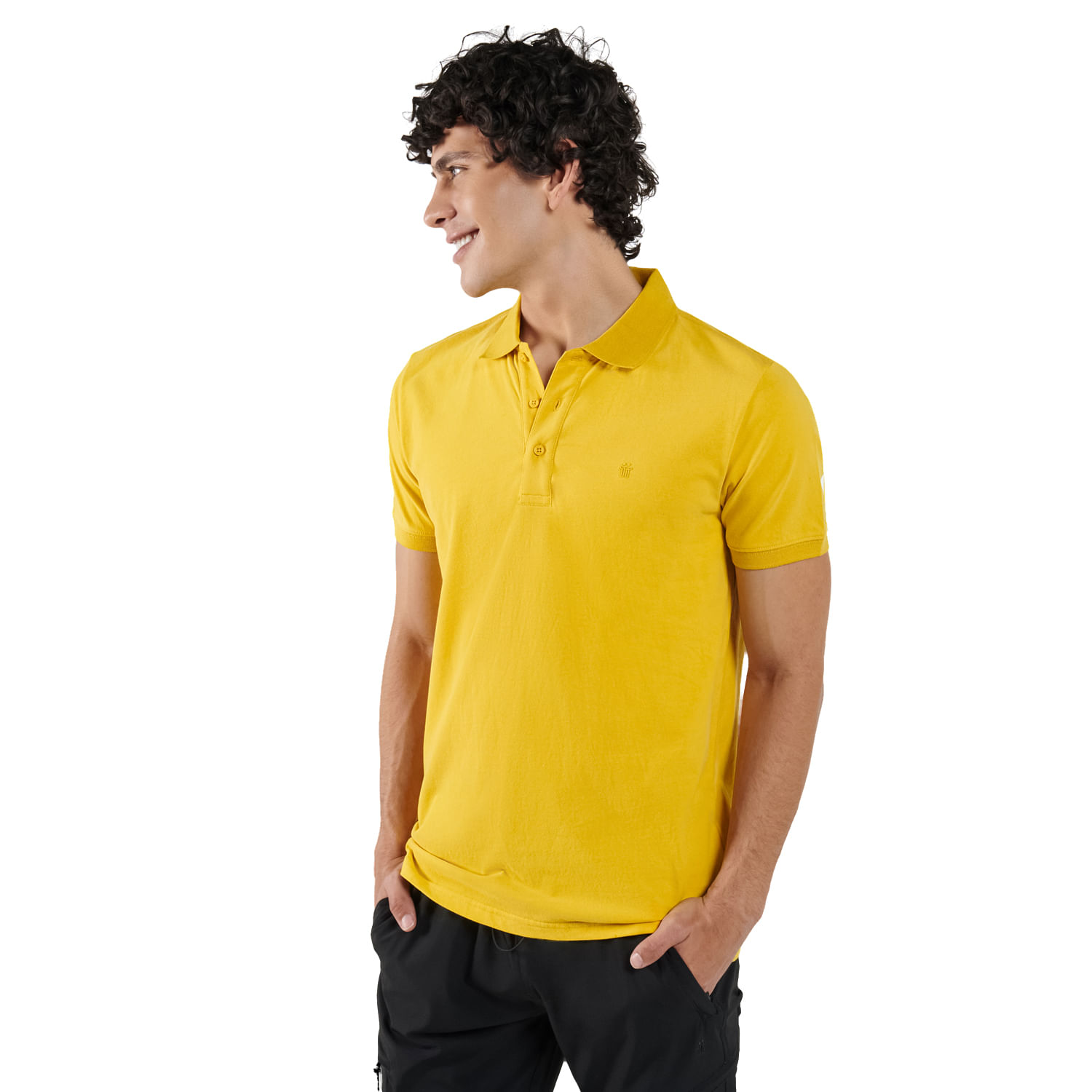 Camiseta Polo Amarilla Hombre Youngpolo